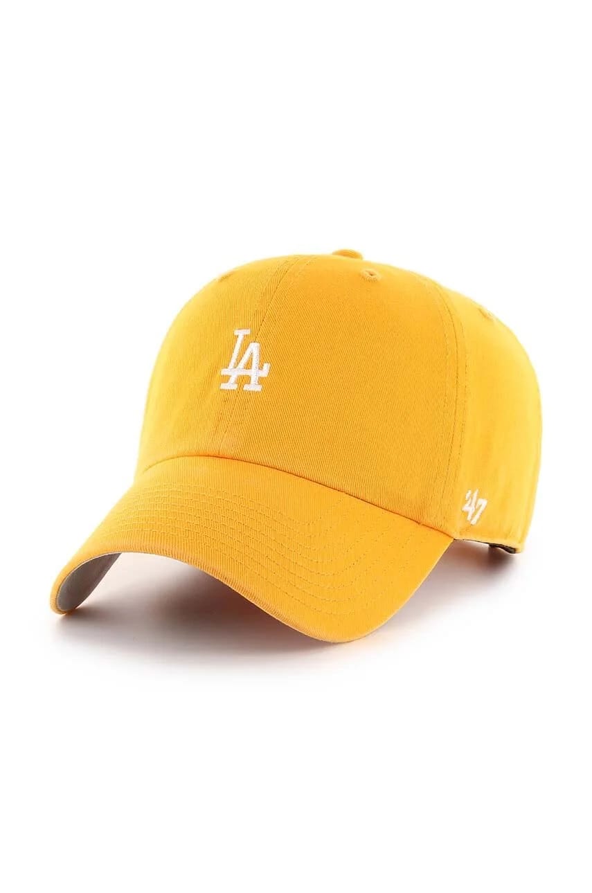 Хлопковая бейсболка MLB Los Angeles Dodgers желтая для мужчин