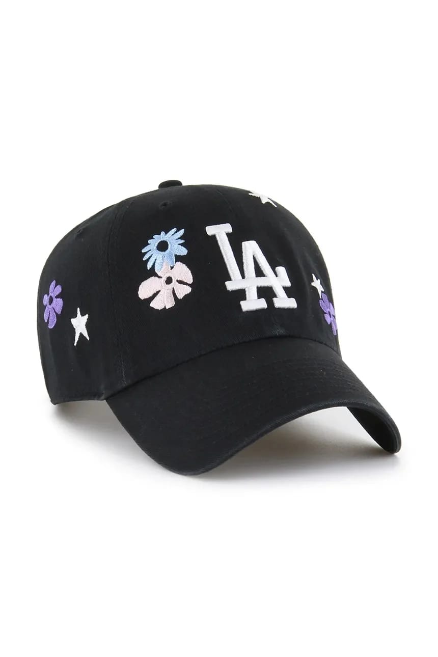 Хлопковая бейсболка MLB Los Angeles Dodgers черная для женщин - фото 2