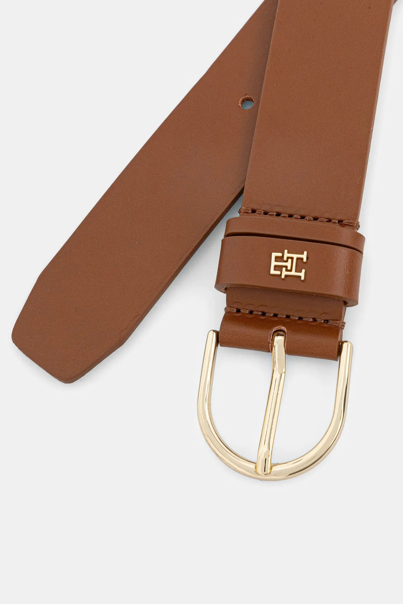 Кожаный ремень коричневый для женщин - фото 2