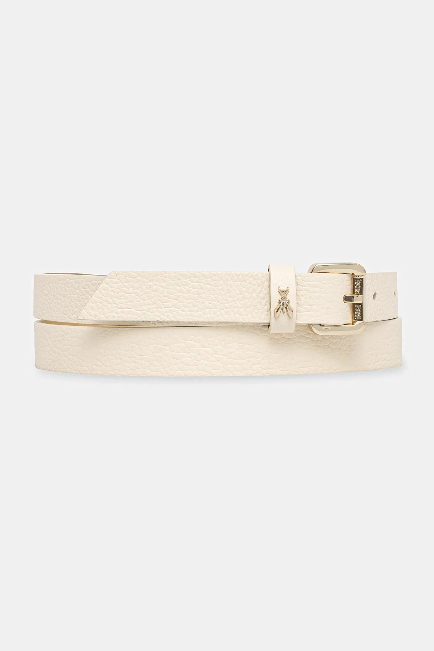 Кожаный ремень бежевый для женщин