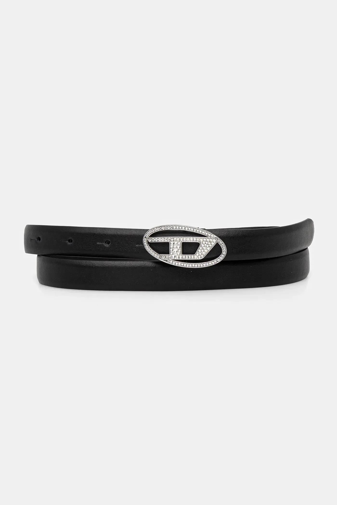 Кожаный ремень OVAL D LOGO B-1DR STRASS 20