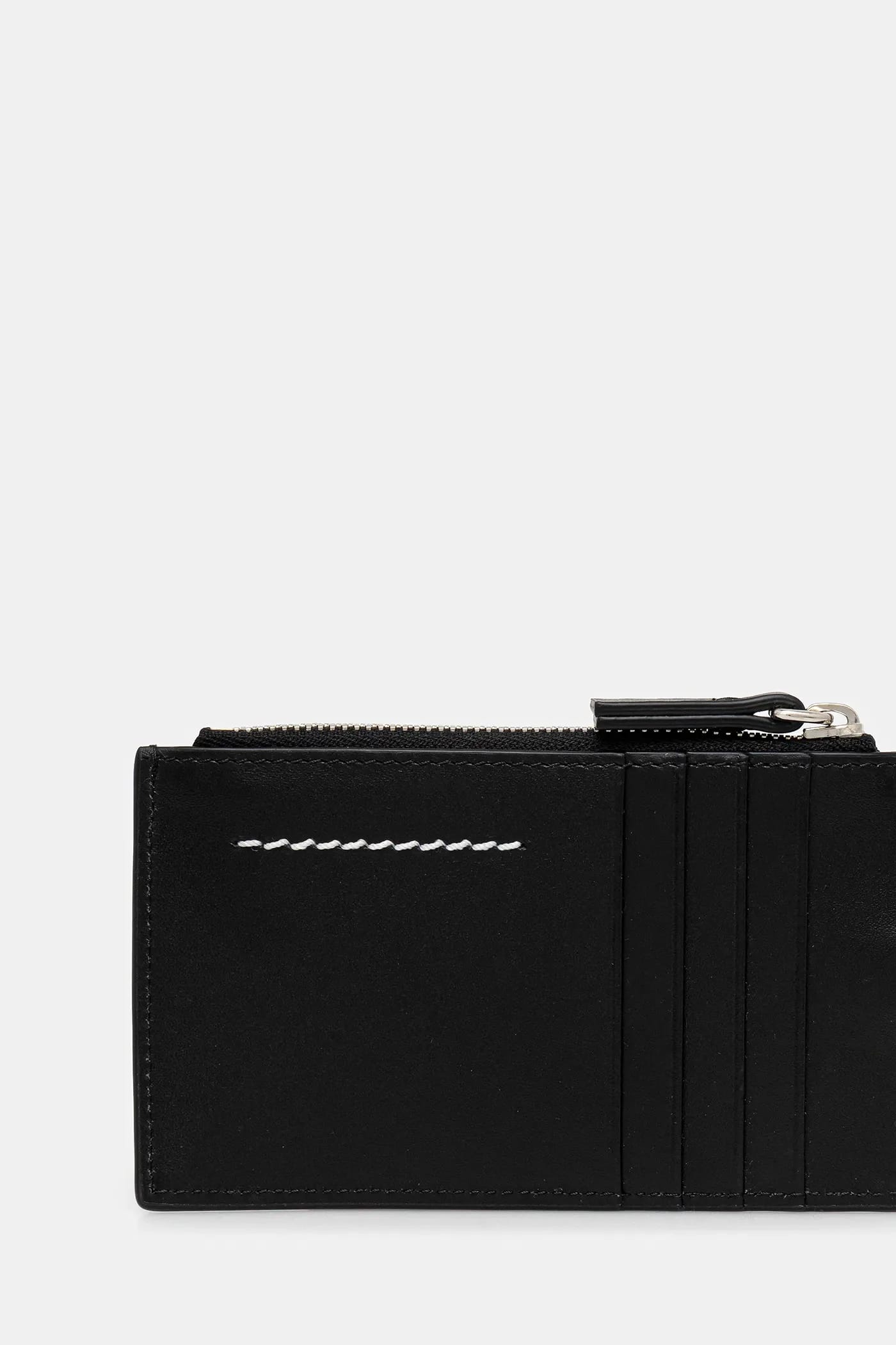 Кожаный кошелек черный для женщин - фото 2