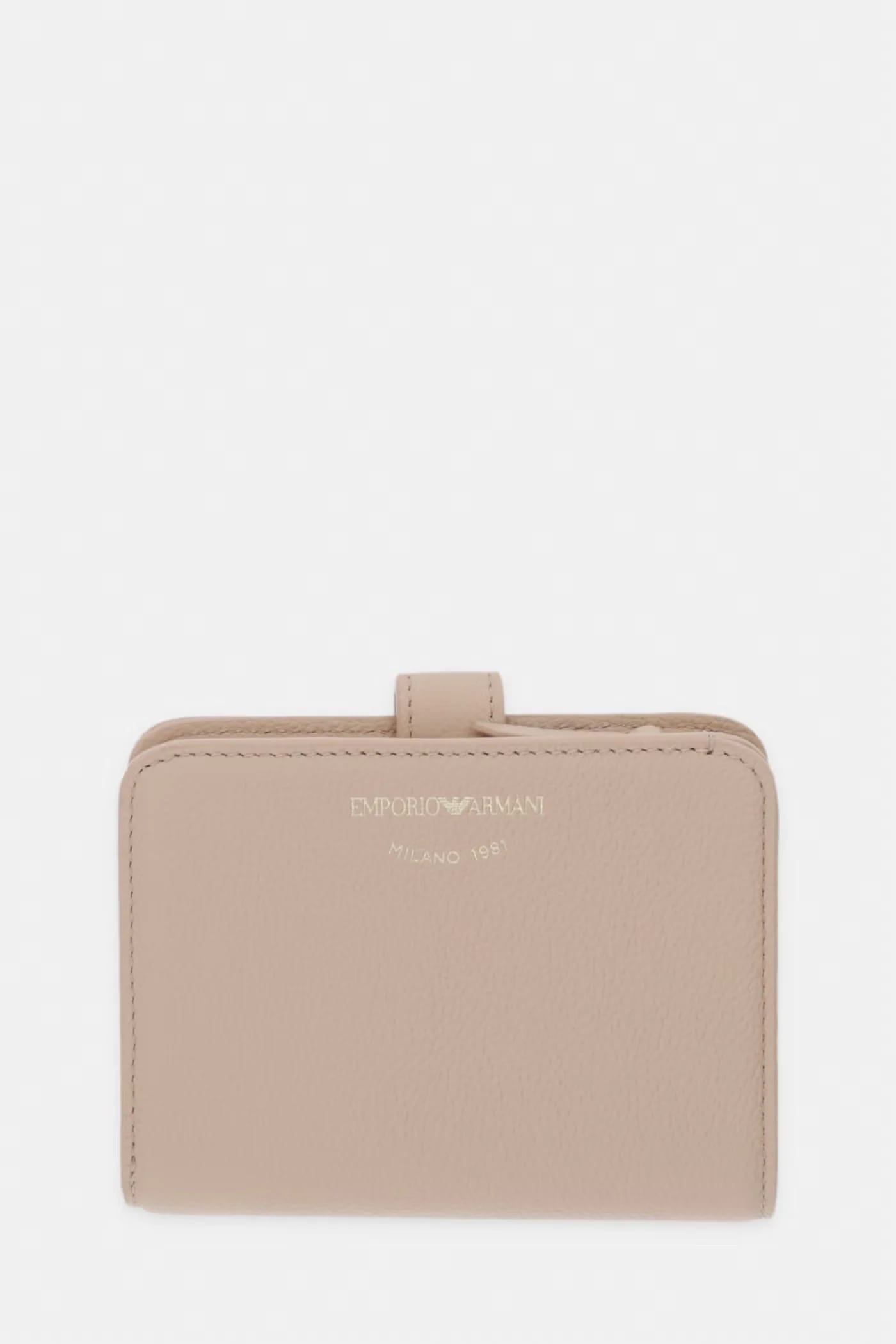 Кожаный кошелек бежевый для женщин