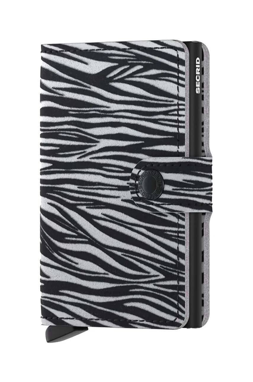 Мини-кошелек Zebra Светло-серый кожаный кошелек
