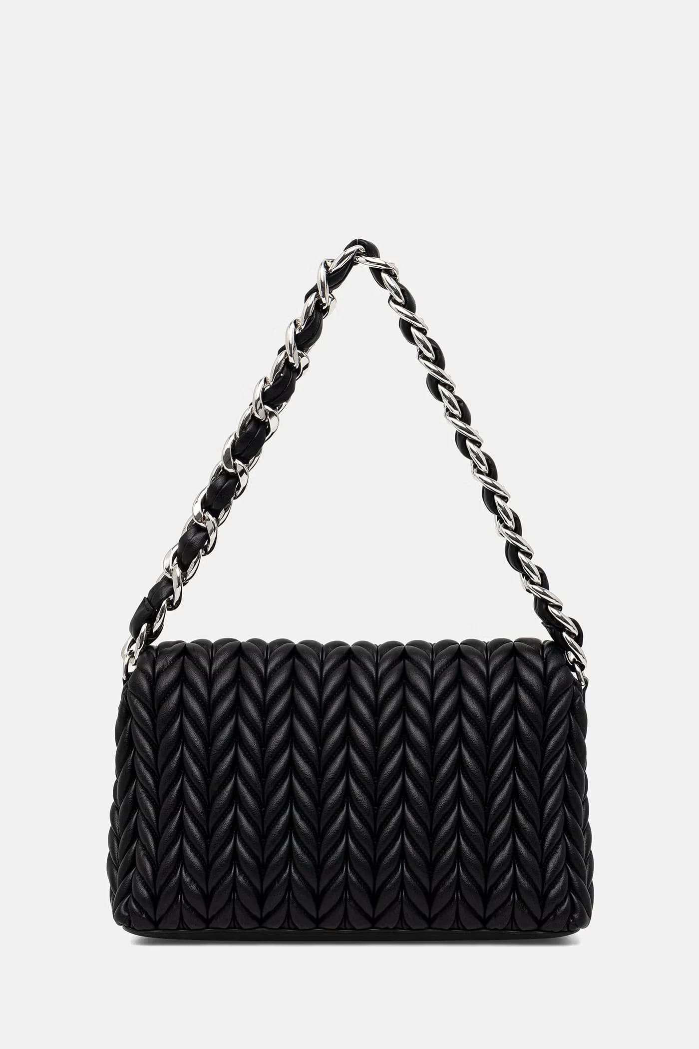 Женская сумка K/WEAVE из искусственной кожи черная для женщин - фото 3