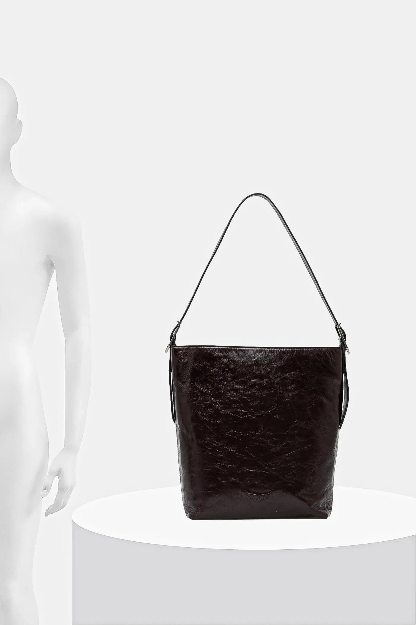 Сумка JANE HOBO VINTAGE из лакированной кожи - фото 6