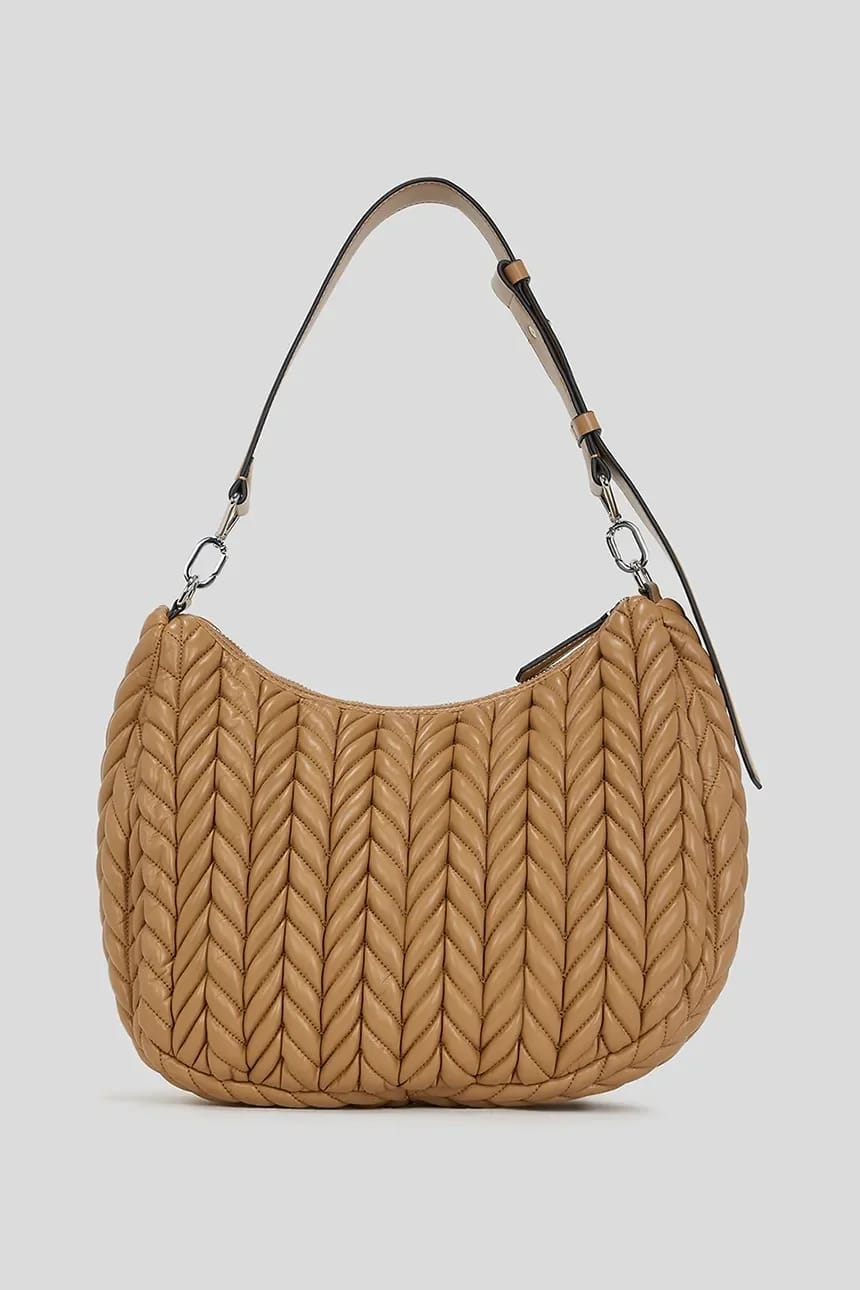 сумка K/WEAVE коричневая для женщин - фото 4
