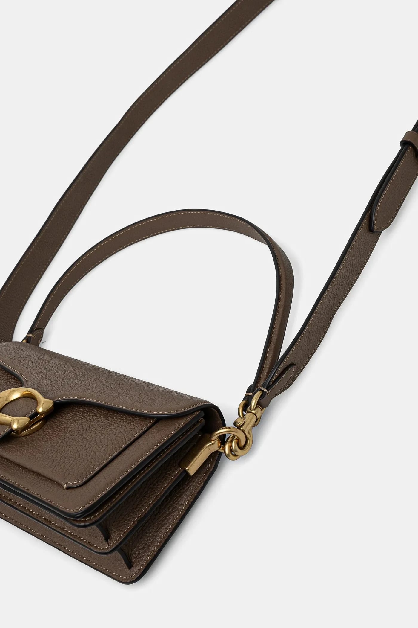Кожаная сумка через плечо Tabby Bag 20 коричневая для женщин - фото 5