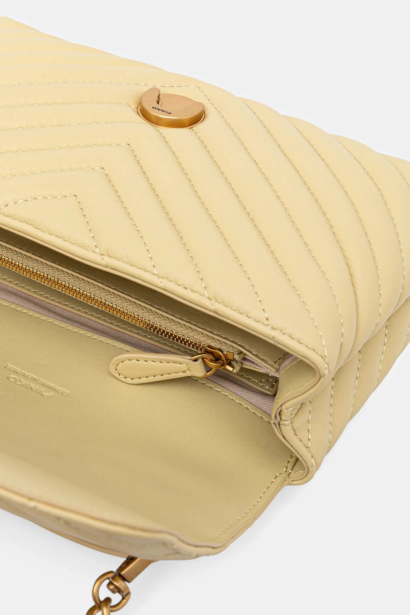 Кожаная сумочка желтая для женщин - фото 5