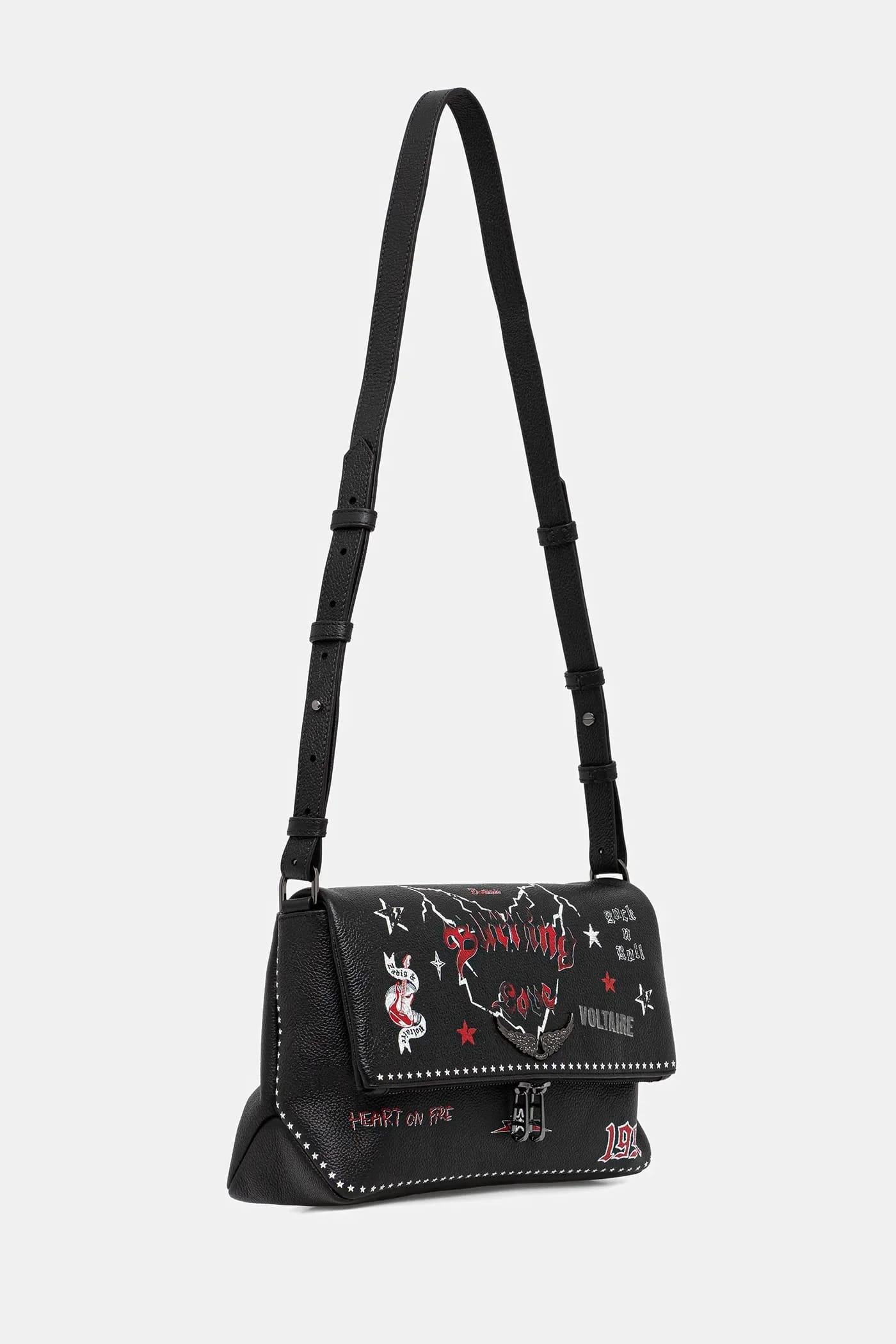 Кожаная сумка ROCKY II GRAINED LEATHER PUNK - фото 2