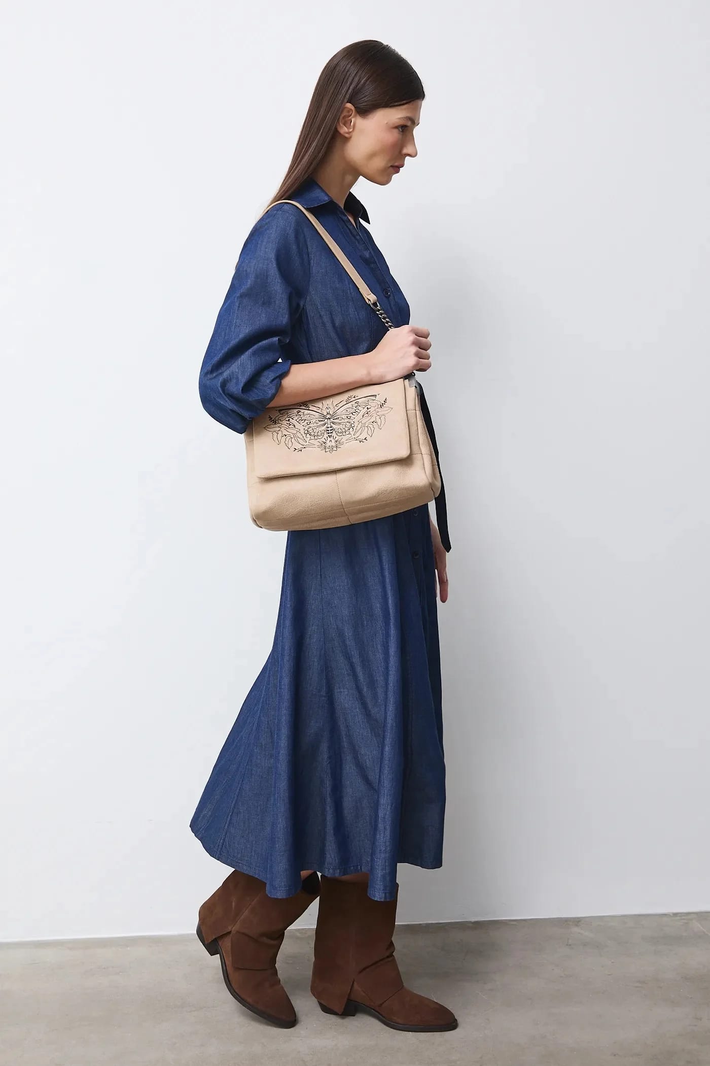 Сумка бежевая для женщин
