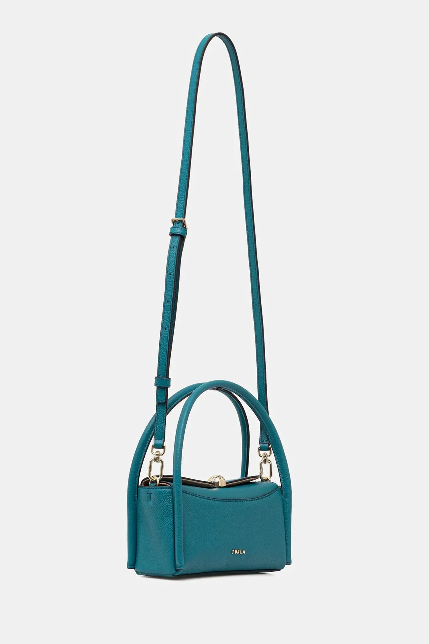Кожаная сумка Nicole Mini Boston Bag бирюзовая для женщин - фото 2