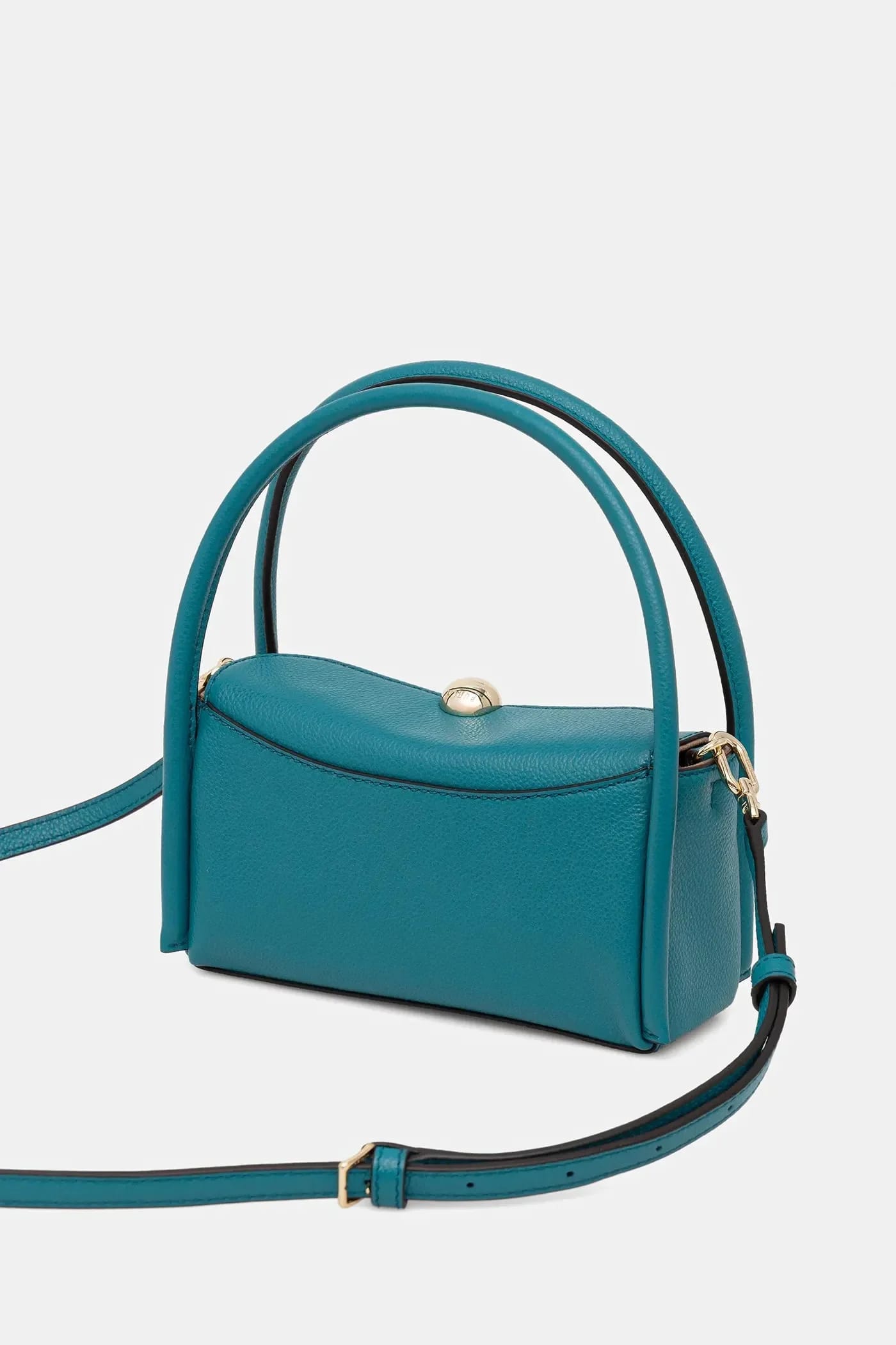 Кожаная сумка Nicole Mini Boston Bag бирюзовая для женщин - фото 3