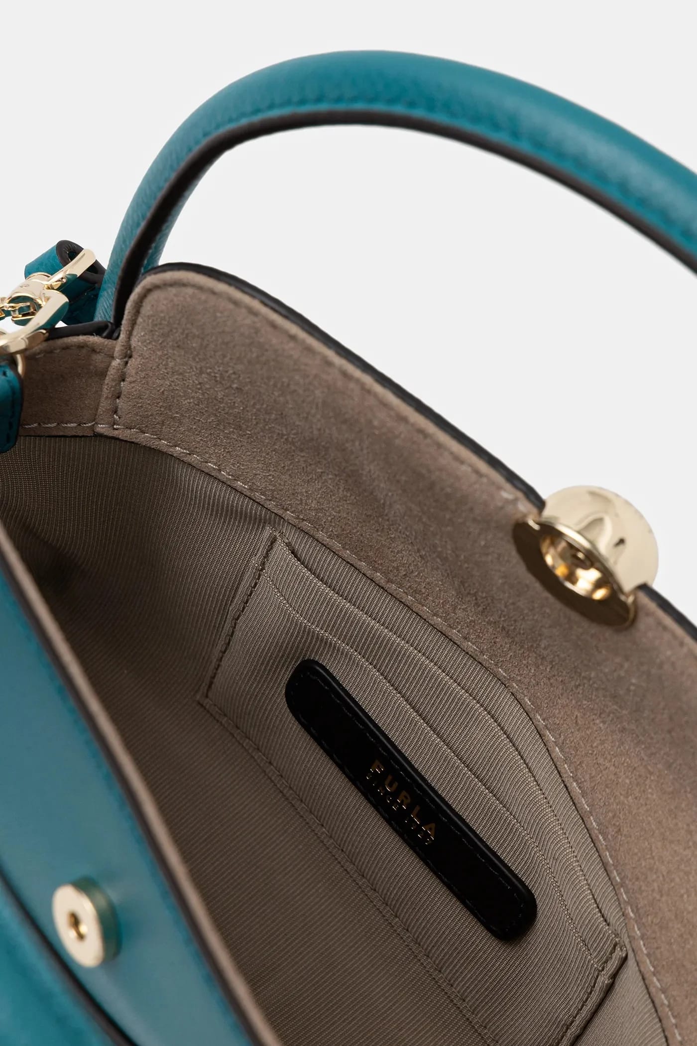 Кожаная сумка Nicole Mini Boston Bag бирюзовая для женщин - фото 5