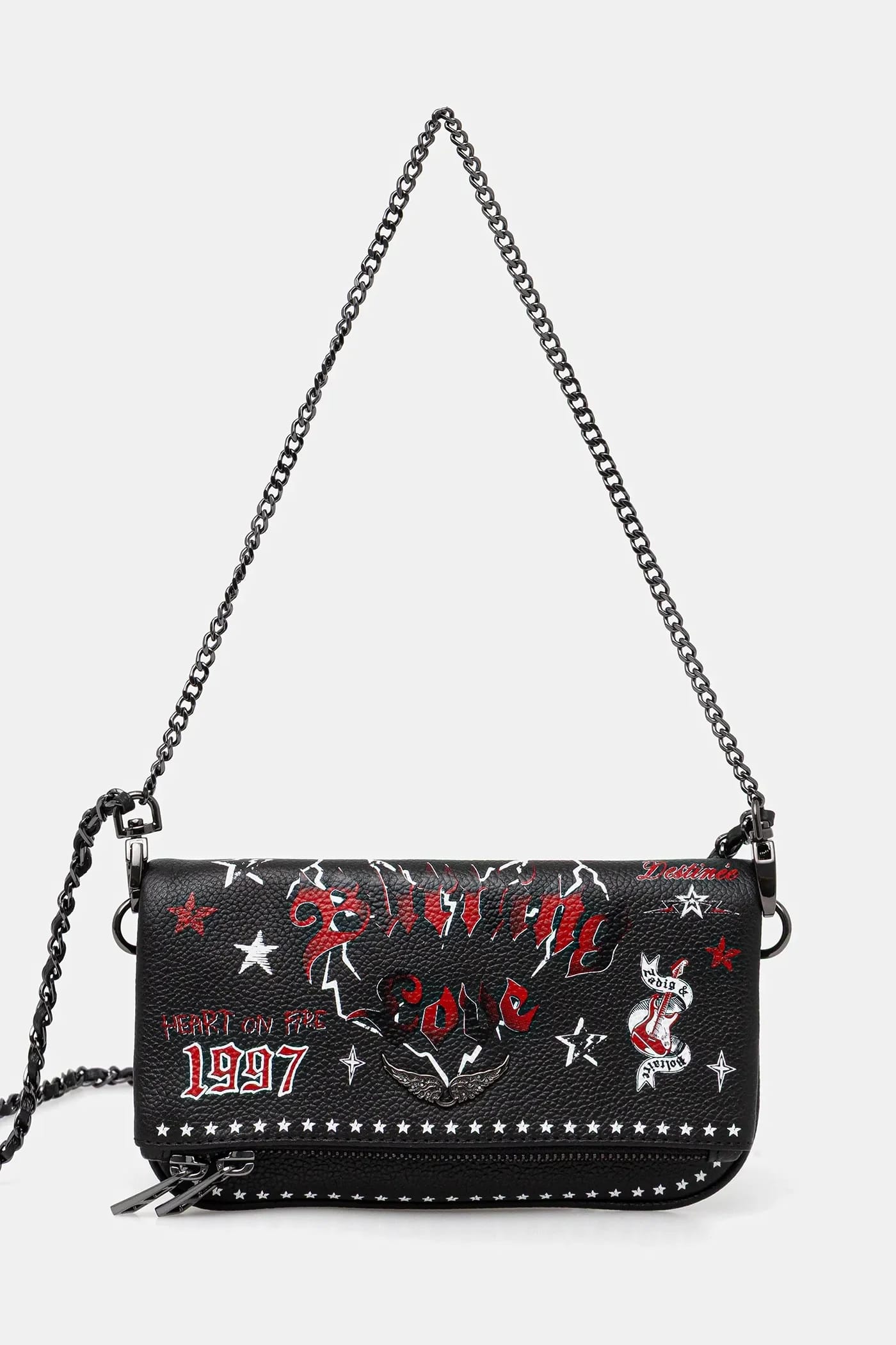 Кожаная сумка ROCK NANO GRAINED LEATHER PUNK