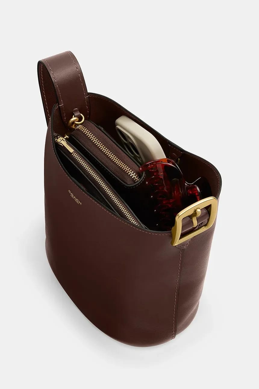 Женская кожаная сумка через плечо Bleecker Bucket Bag 21 - фото 5
