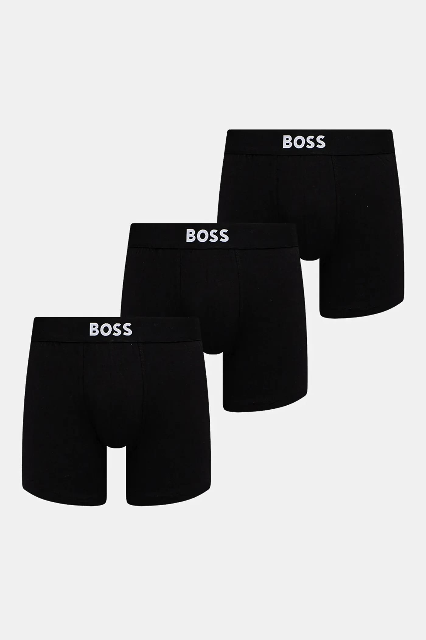 Приталенные мужские боксеры из хлопка с эластаном BoxerBr 3P BOSS ONE 3 шт.