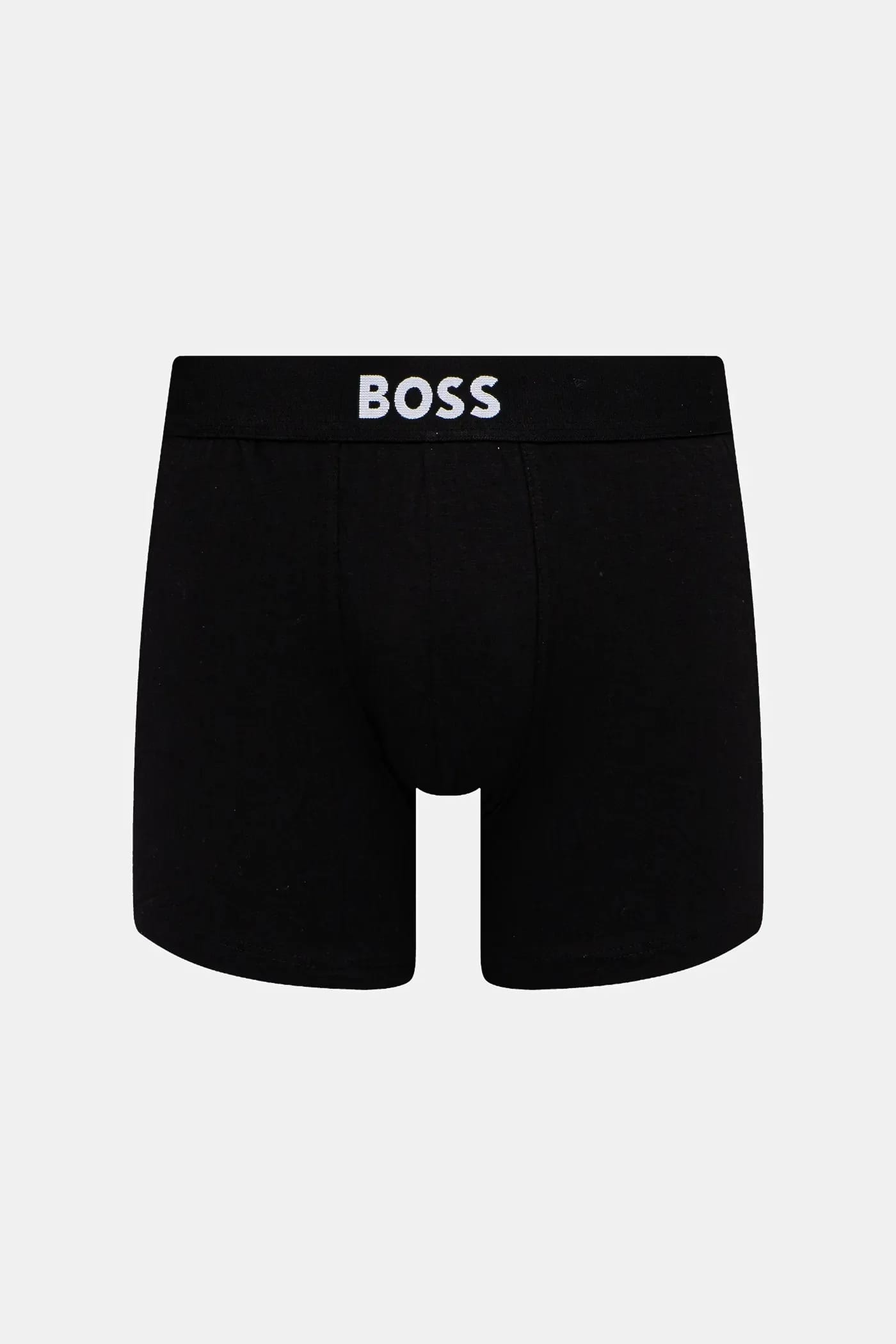 Приталенные мужские боксеры из хлопка с эластаном BoxerBr 3P BOSS ONE 3 шт. - фото 2