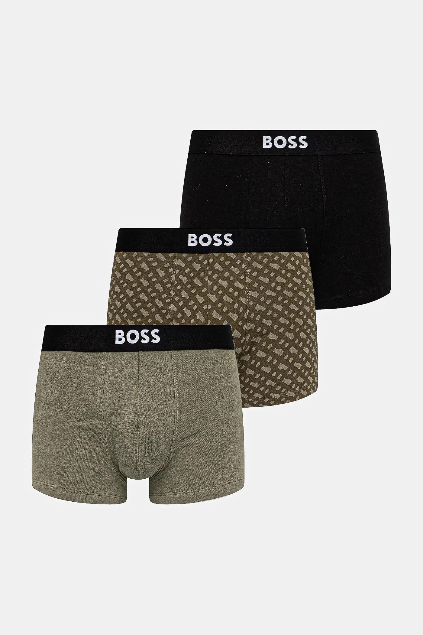 Хлопковые мужские боксеры Trunk 3P BOSS ONE D, 3 шт.