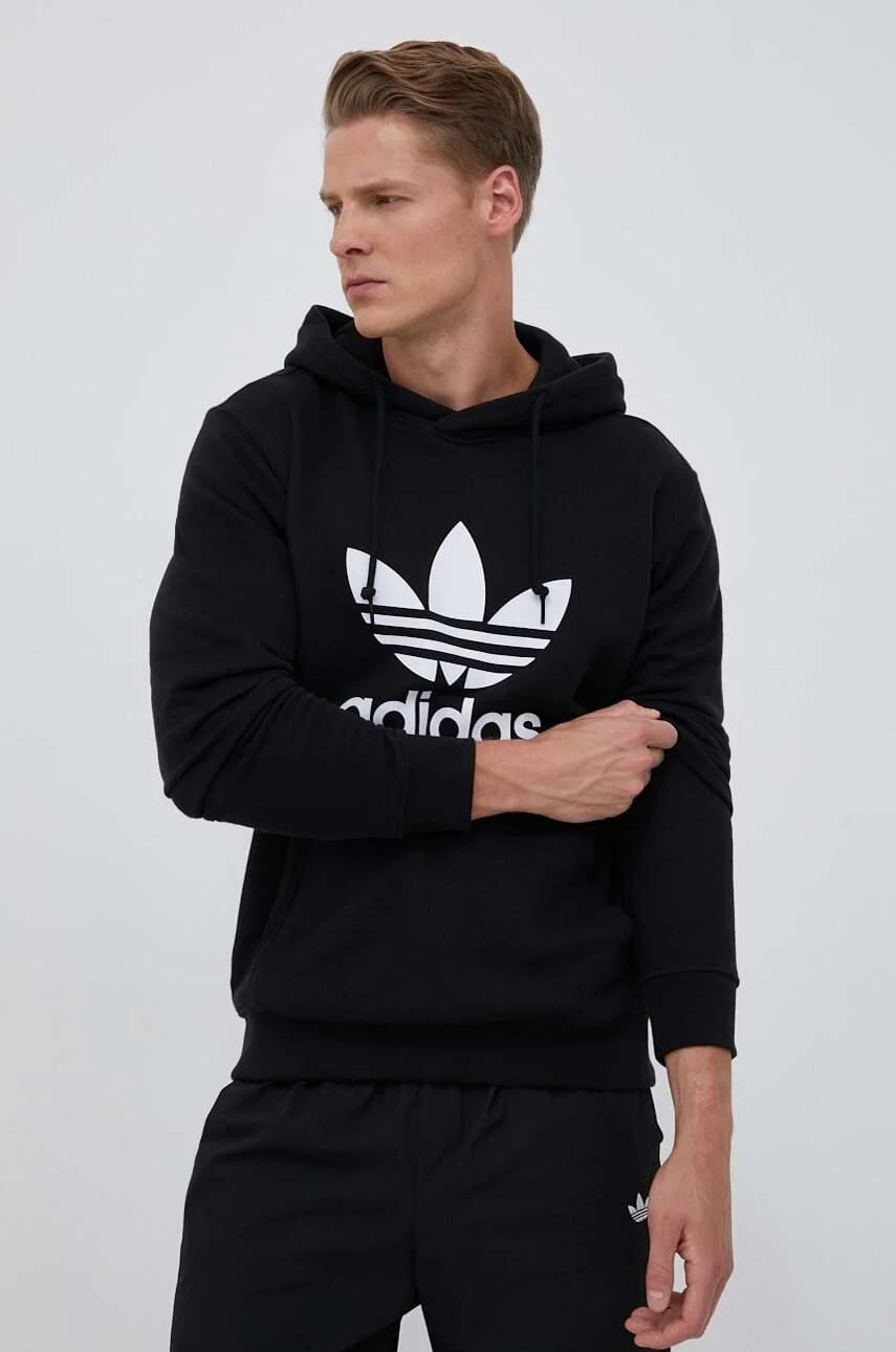 Хлопковая толстовка Classics Trefoil Hoodie