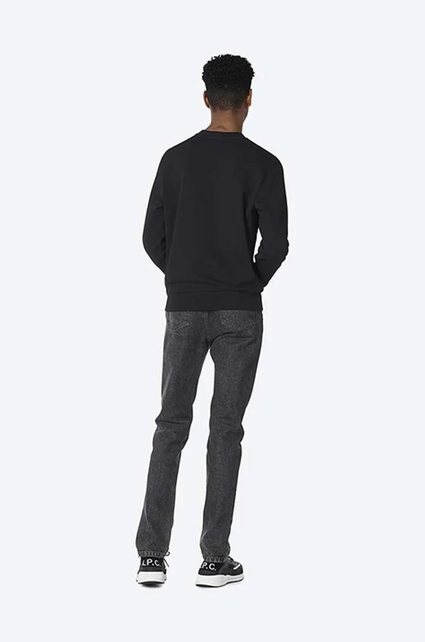 Мужская хлопковая толстовка A.P.C. толстовка Sweat Vpc COECQ-H27378 BLACK - фото 3