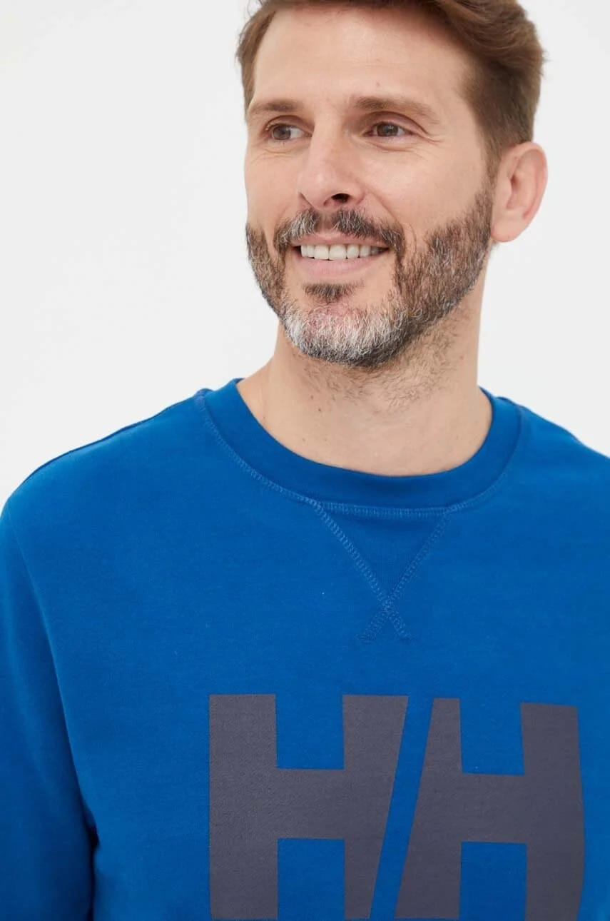Хлопковая толстовка синяя для мужчин - фото 4