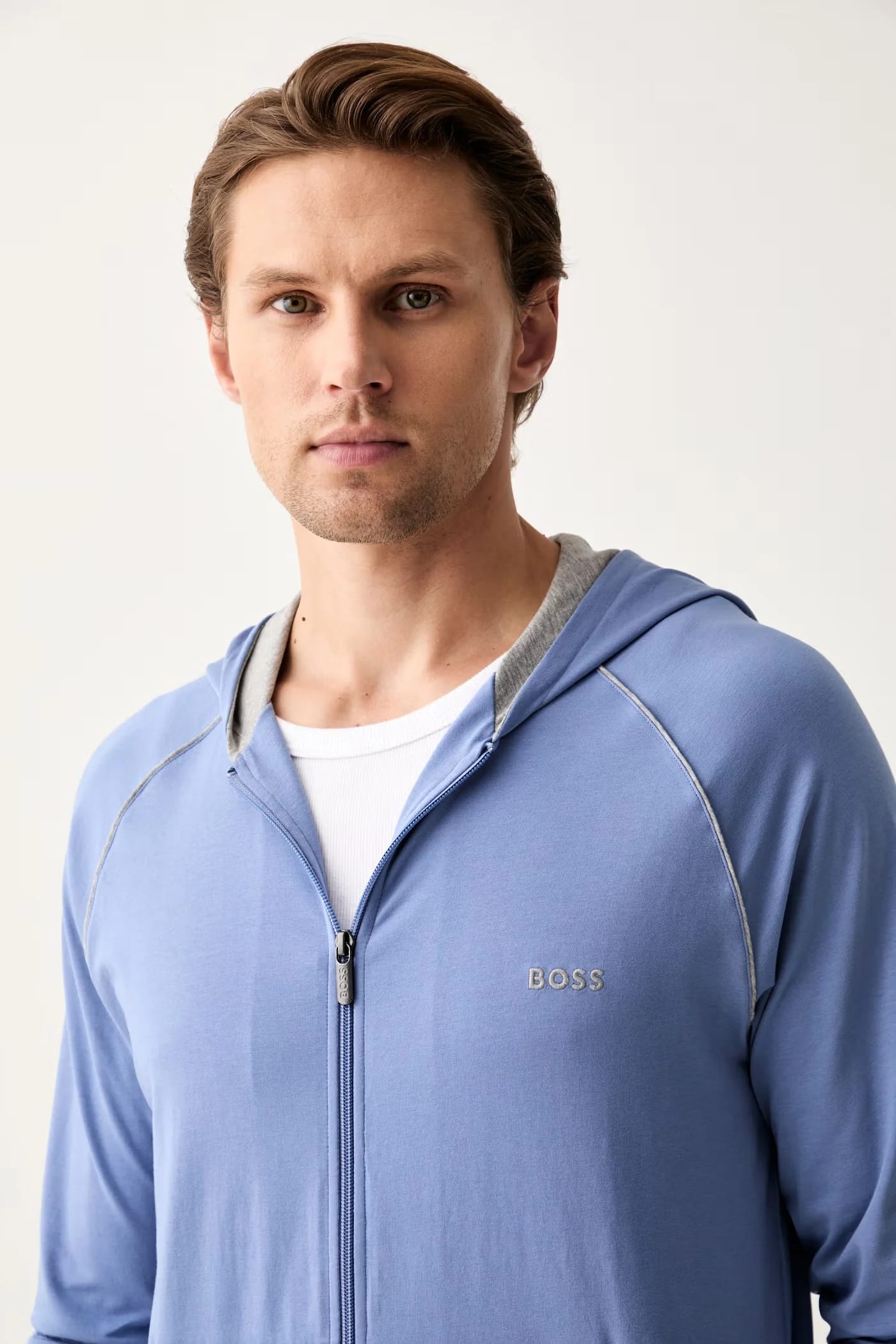 Мужская толстовка Mix&Match Jacket H из хлопка и эластана на молнии с капюшоном - фото 3