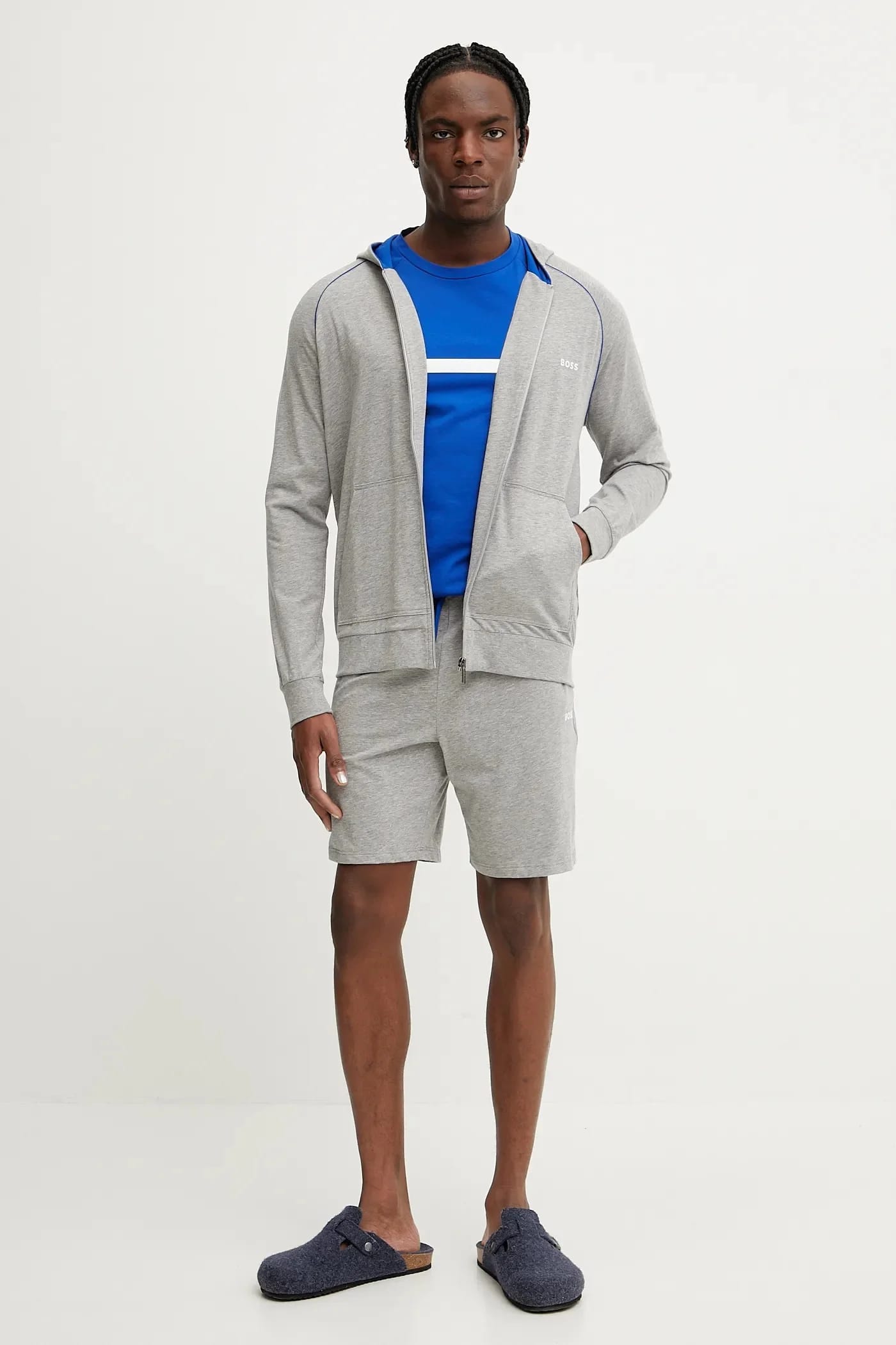 Lounge Толстовка Mix&Match Jacket H серая для мужчин - фото 2