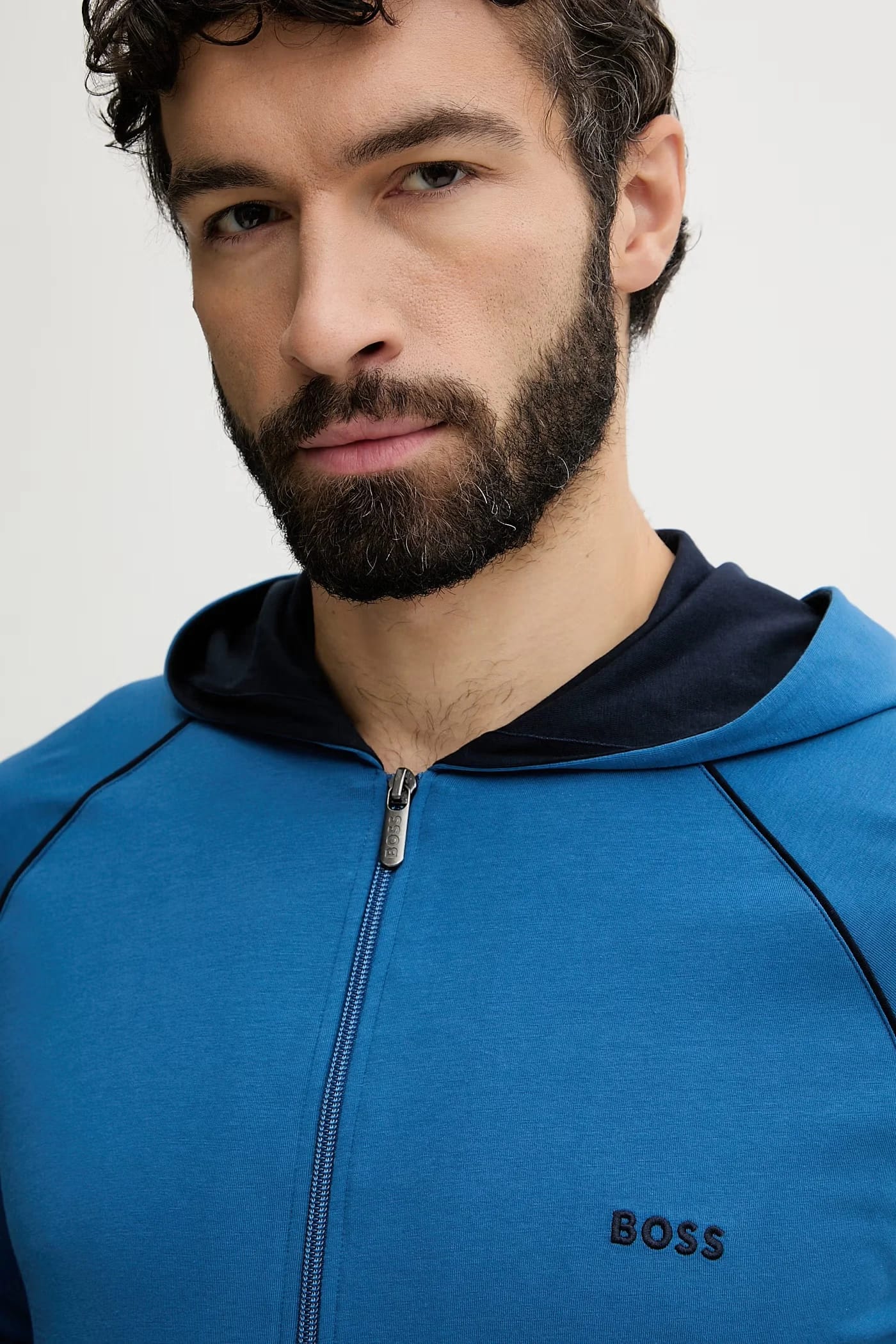 Мужская толстовка Mix&Match Jacket H из хлопка и эластана на молнии с капюшоном - фото 4