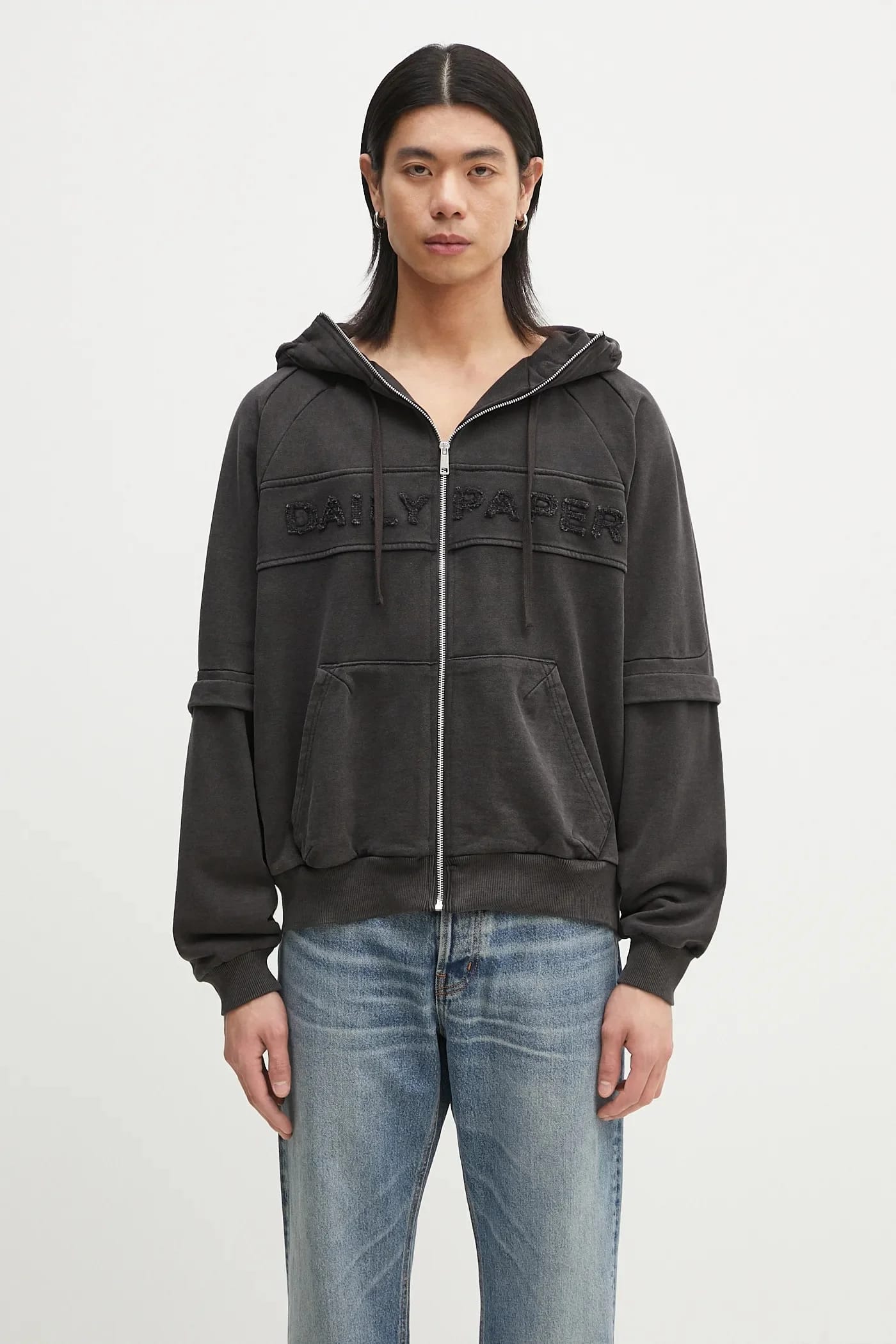 Хлопковая толстовка Garment Wash Jacket