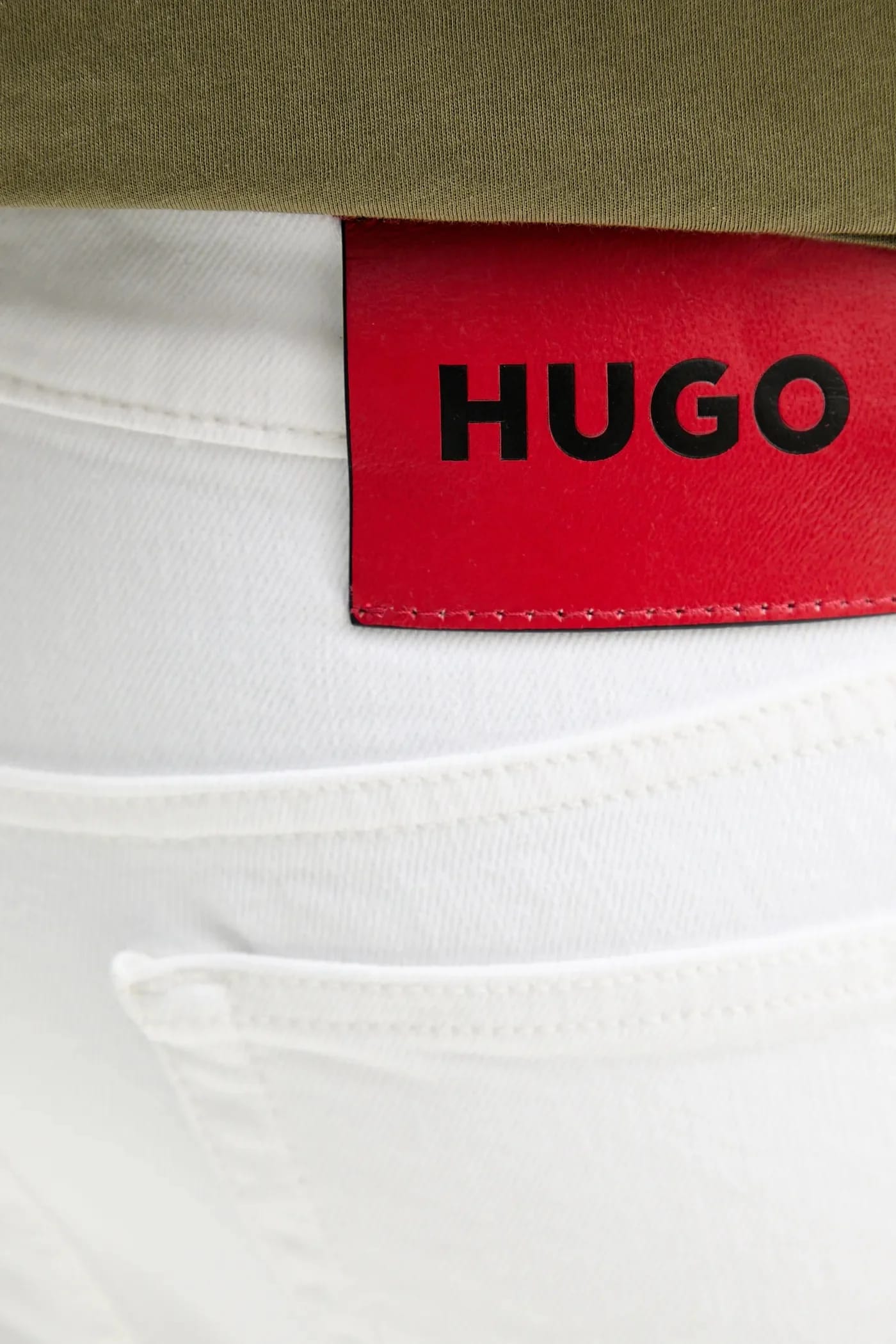 Джинсы HUGO 708 белые для мужчин - фото 4