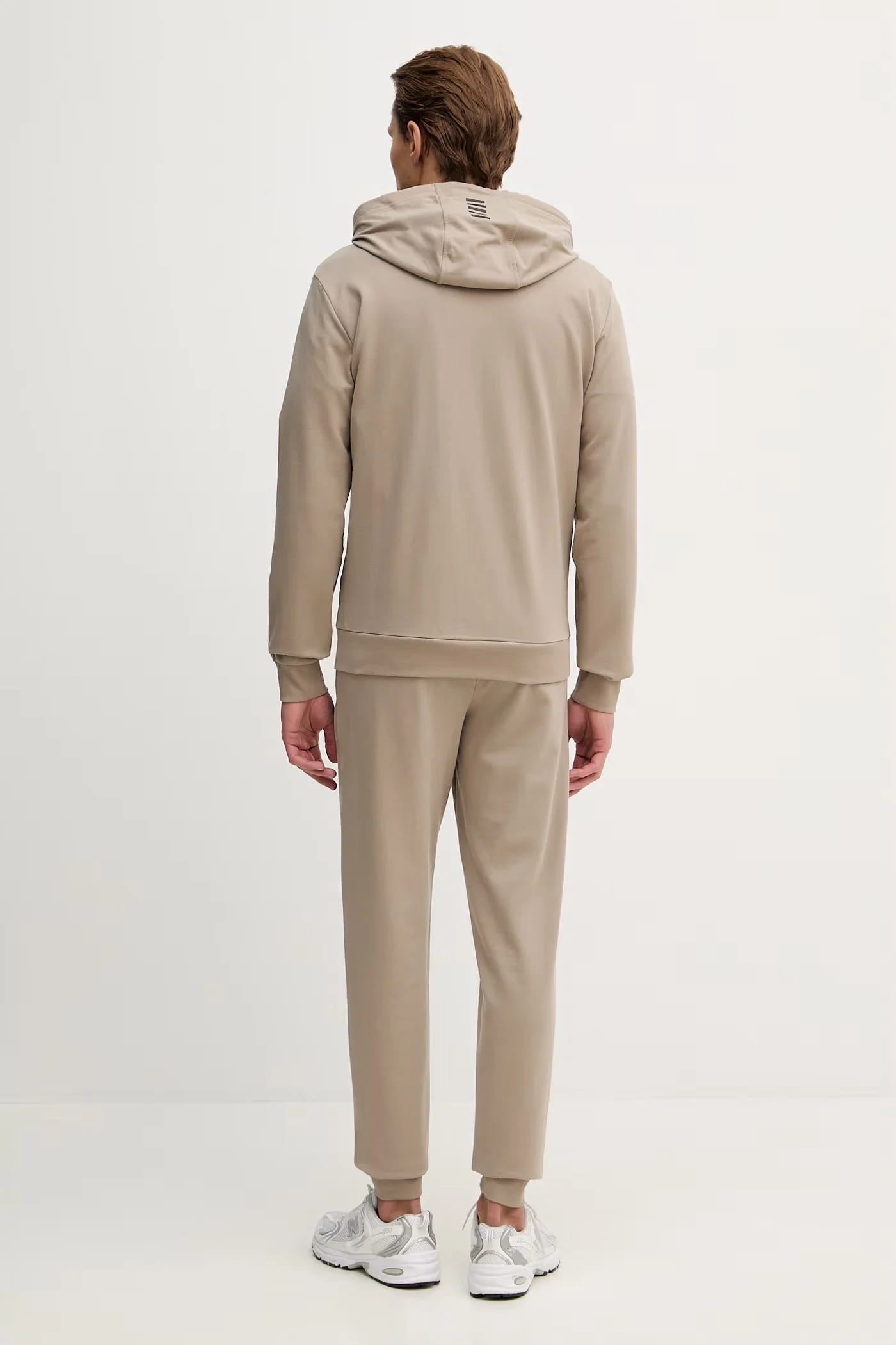 Хлопковый спортивный костюм бежевый для мужчин - фото 2