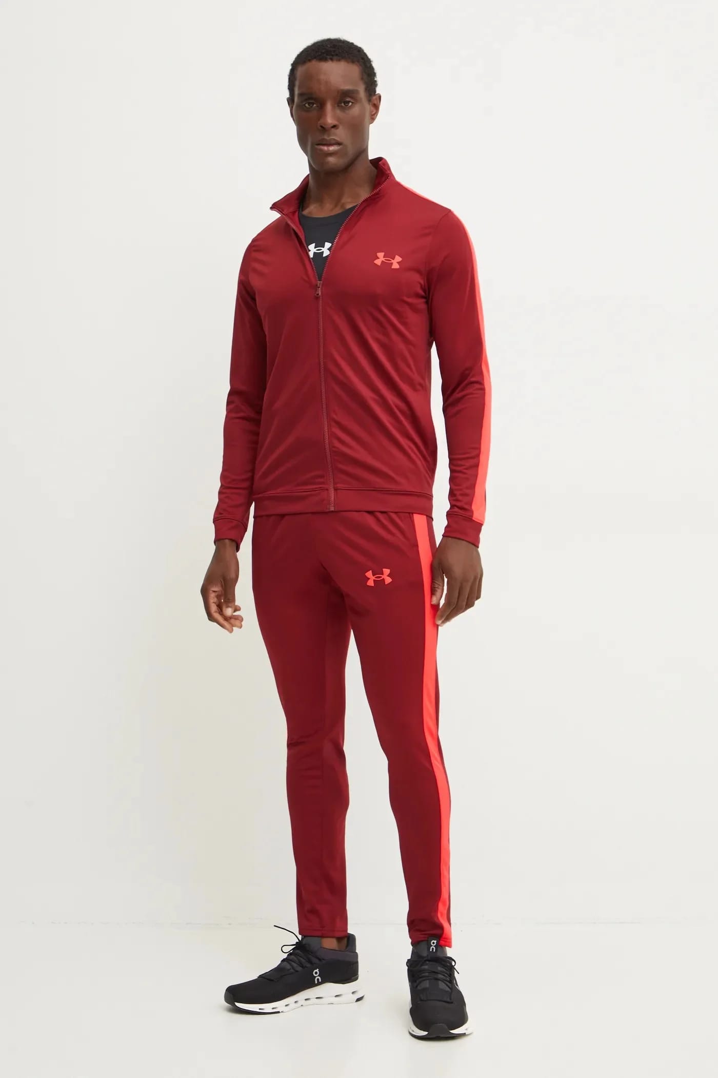 Спортивный спортивный костюм Knit Track Suit бордовый для мужчин