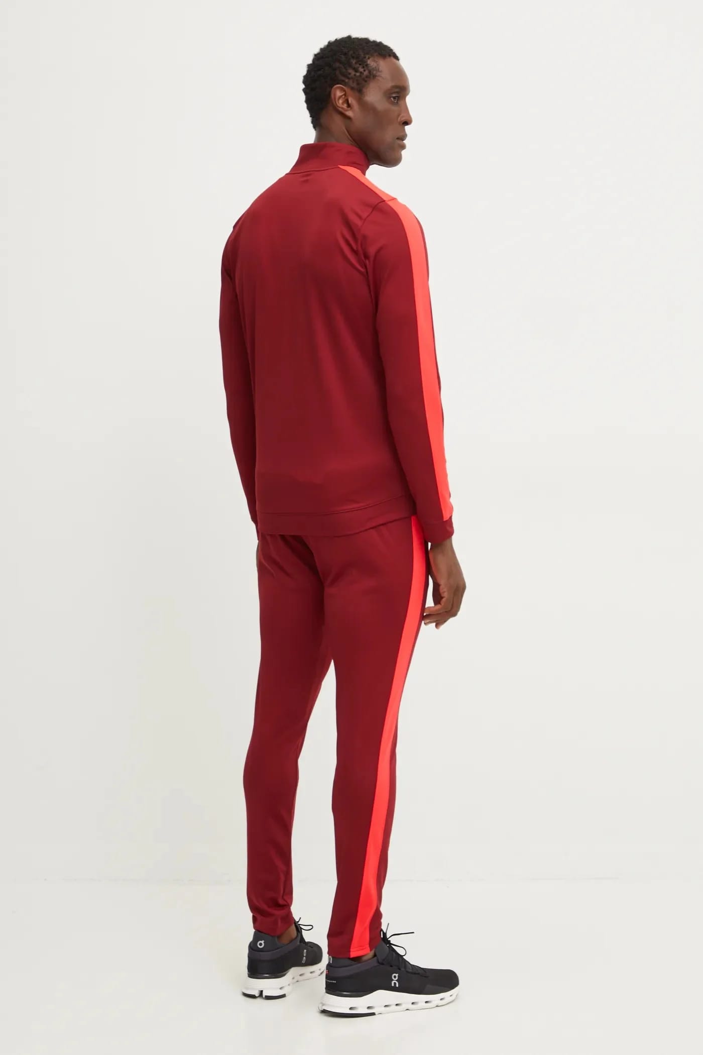 Спортивный спортивный костюм Knit Track Suit бордовый для мужчин - фото 2