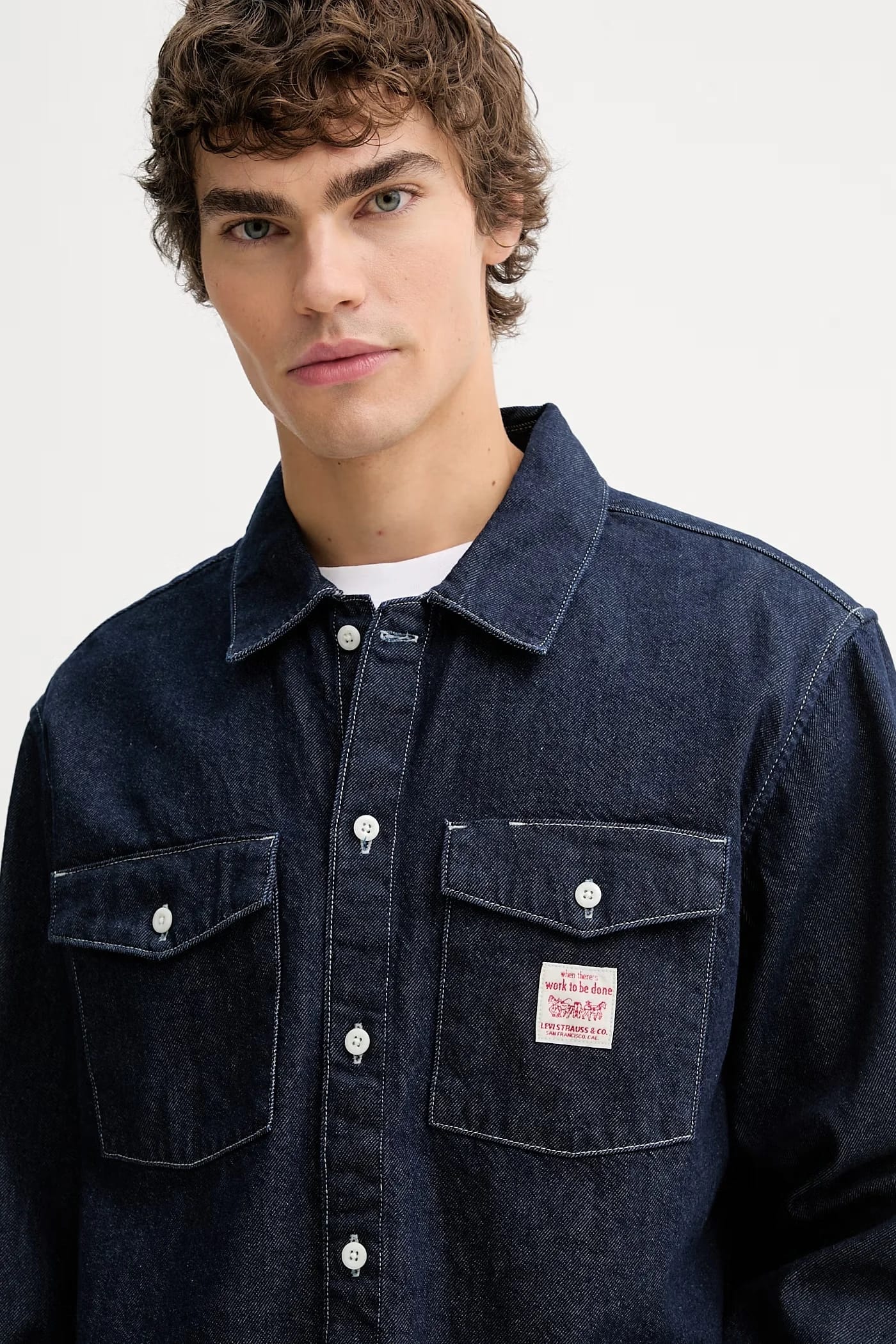 Хлопковая джинсовая рубашка LS WORKER - WW x WORKWEAR - фото 4