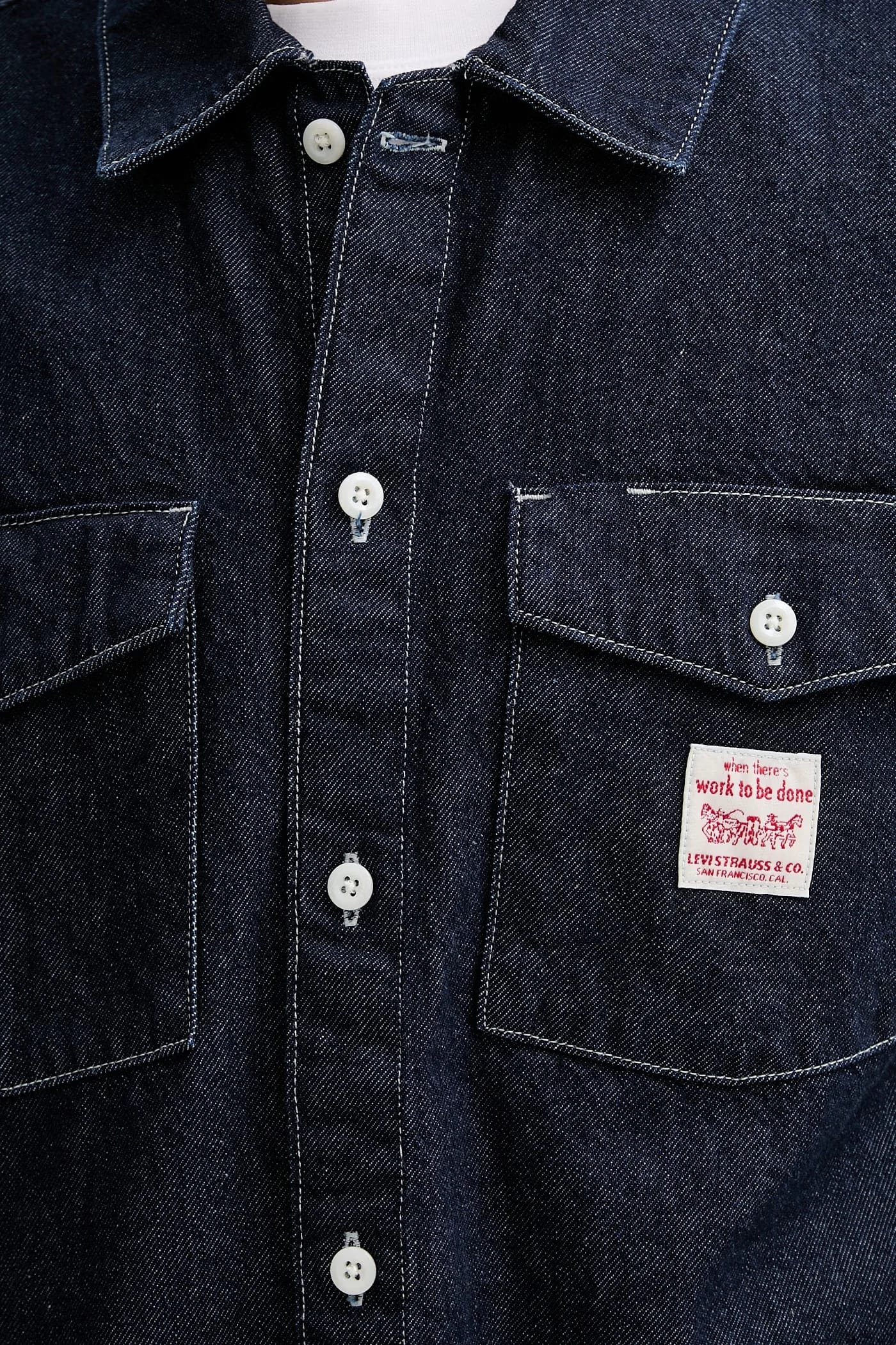 Хлопковая джинсовая рубашка LS WORKER - WW x WORKWEAR - фото 5