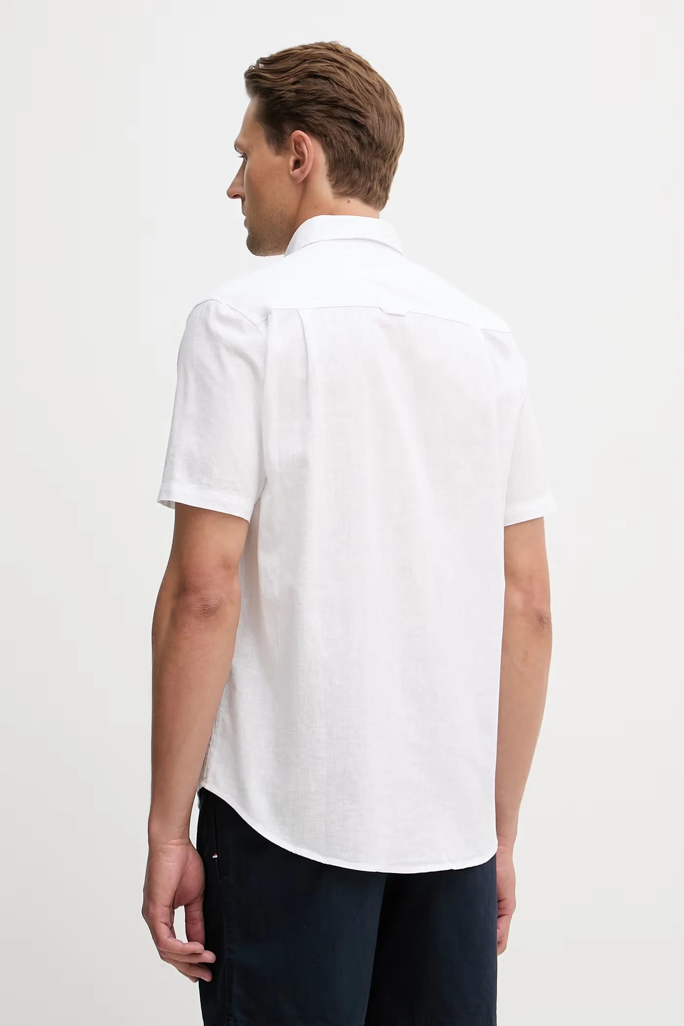Мужская рубашка из льна LINEN BLEND SS - фото 3