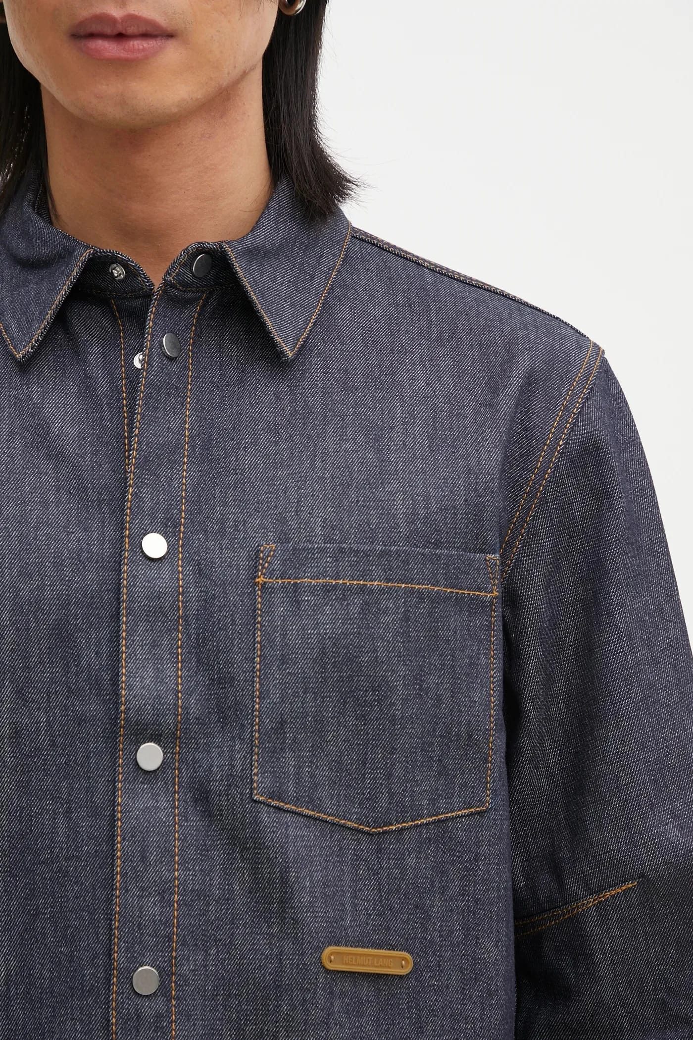 Curved Cl Shirt.Джинсовая рубашка Bkly - фото 4