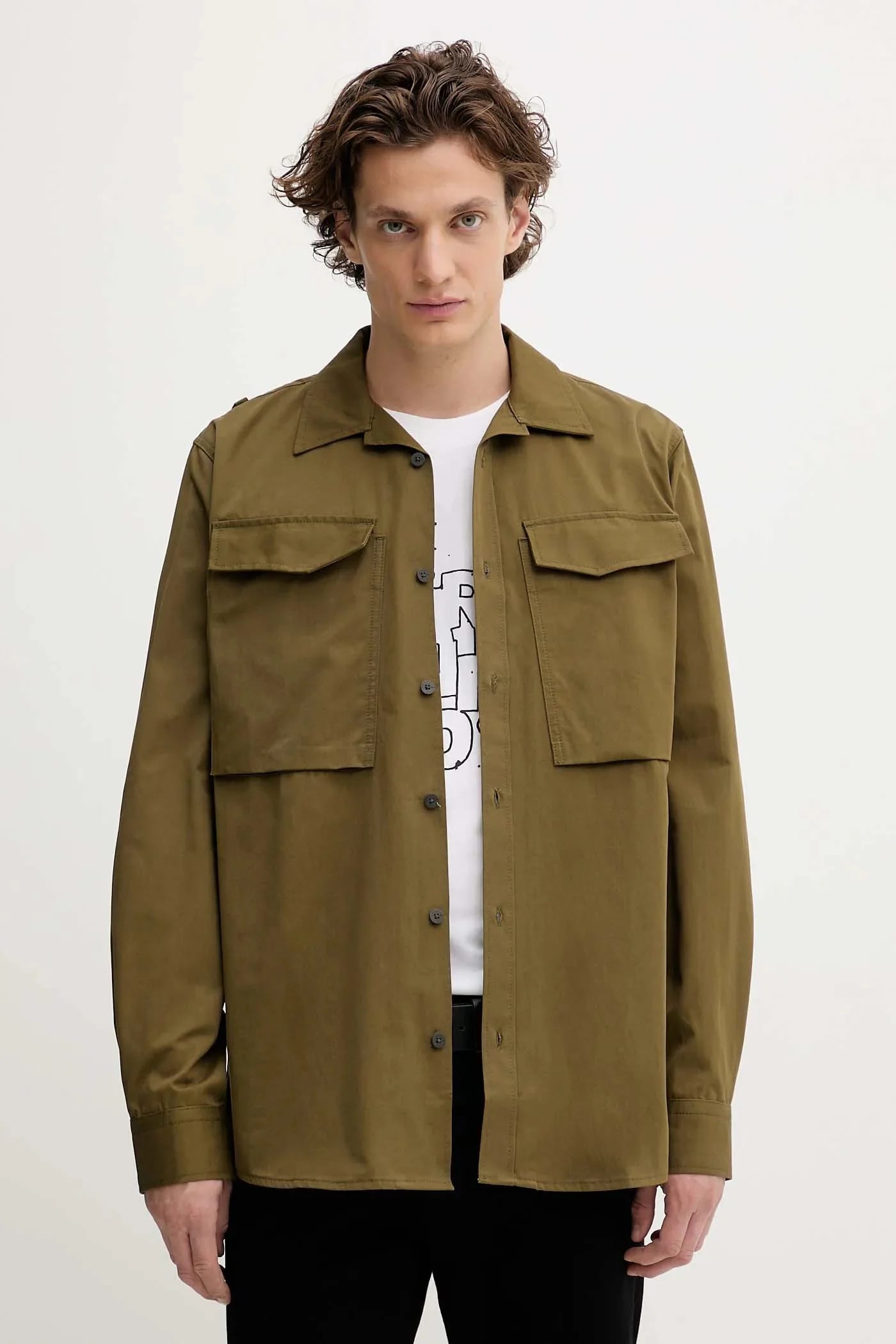Рубашка из хлопка Cargo Pocket Regular