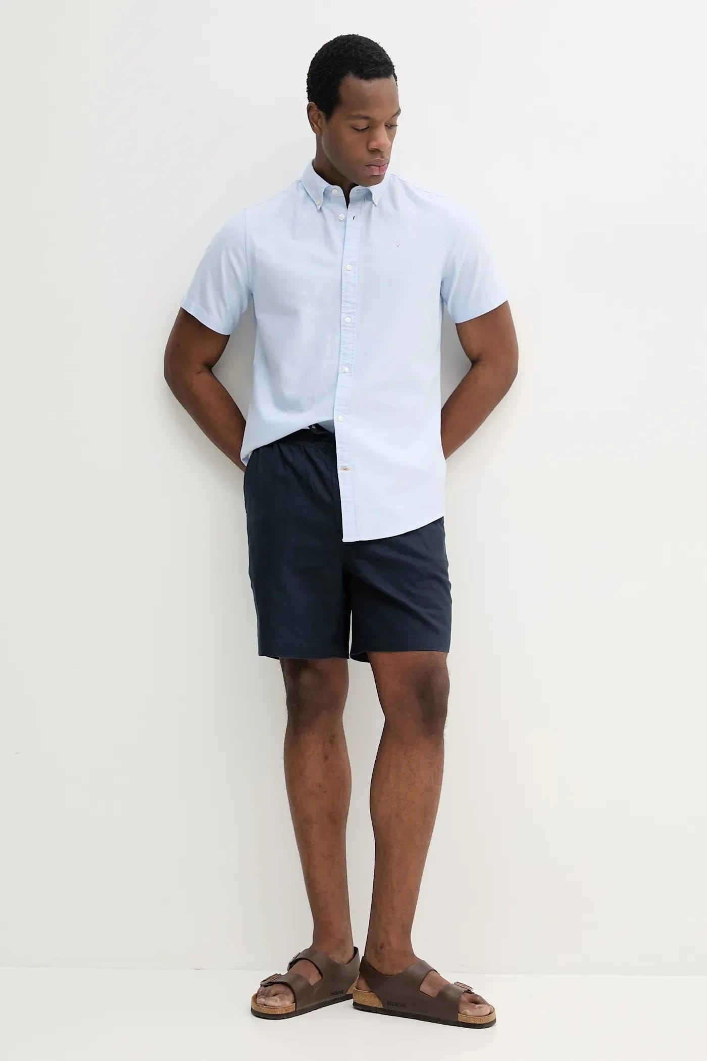 Мужская хлопковая оксфордская рубашка Oxtown S/S Tailored Shirt - фото 2