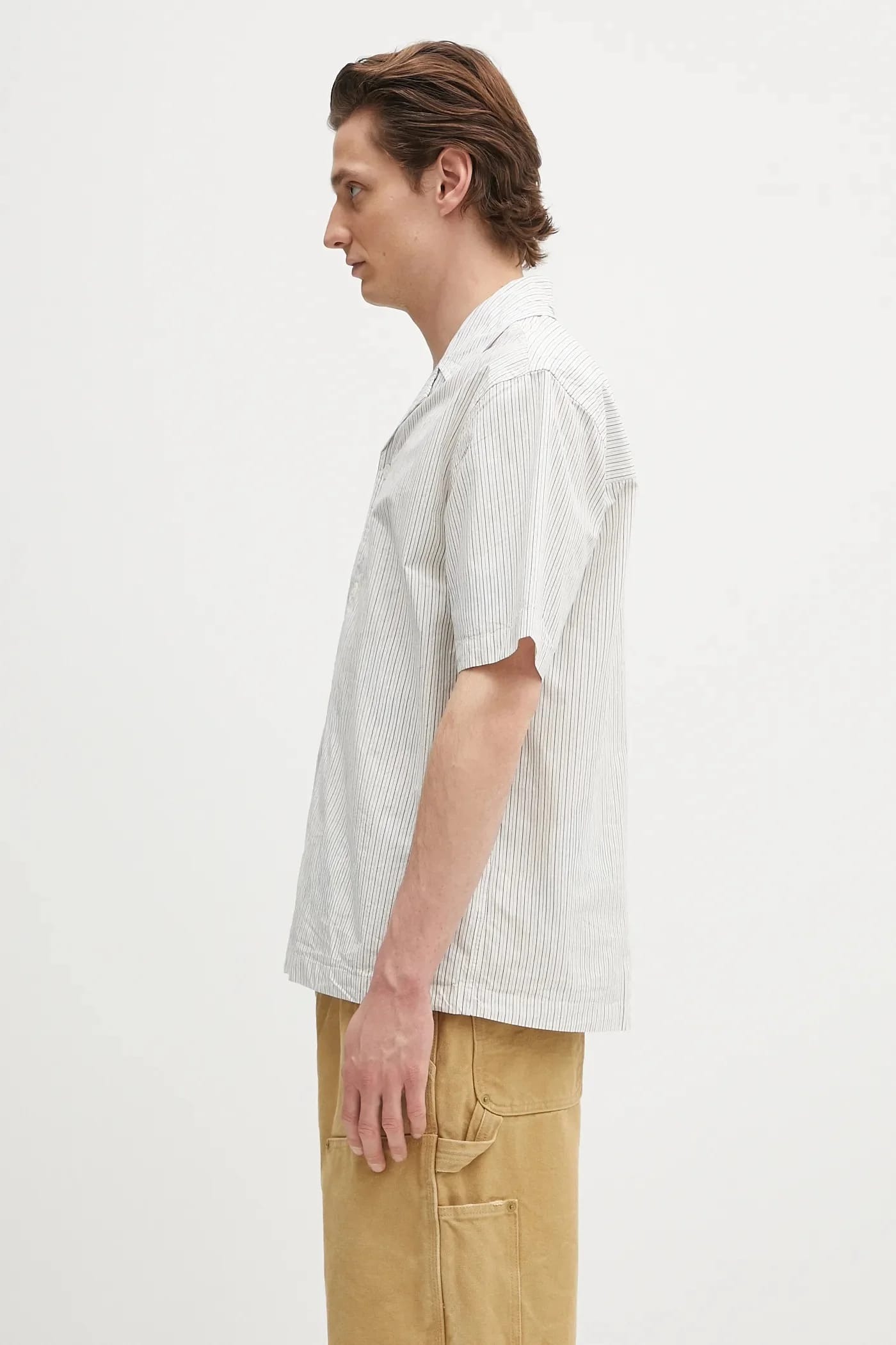 Хлопковая рубашка Mads Poplin Stripe SS - фото 2