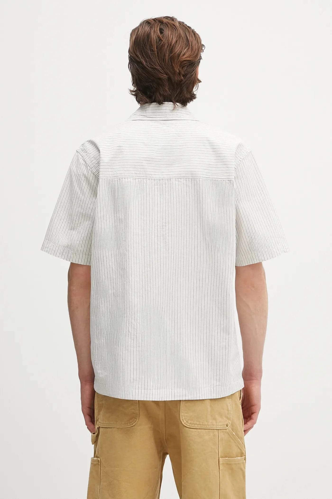 Хлопковая рубашка Mads Poplin Stripe SS - фото 3