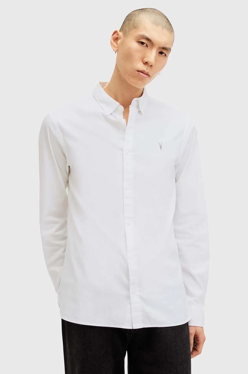 Хлопковая рубашка HAWTHORNE LS SHIRT белая для мужчин
