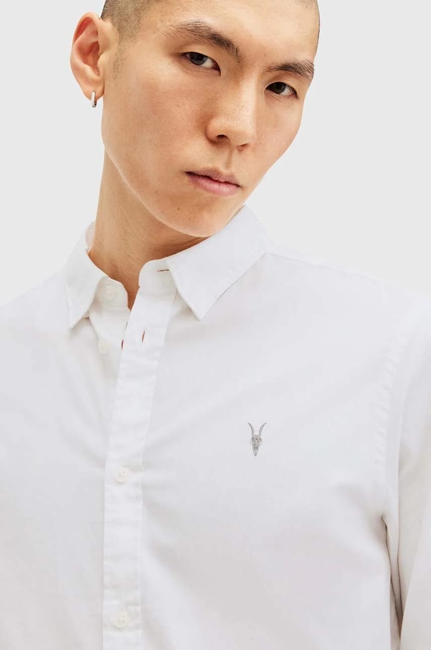 Хлопковая рубашка HAWTHORNE LS SHIRT белая для мужчин - фото 2