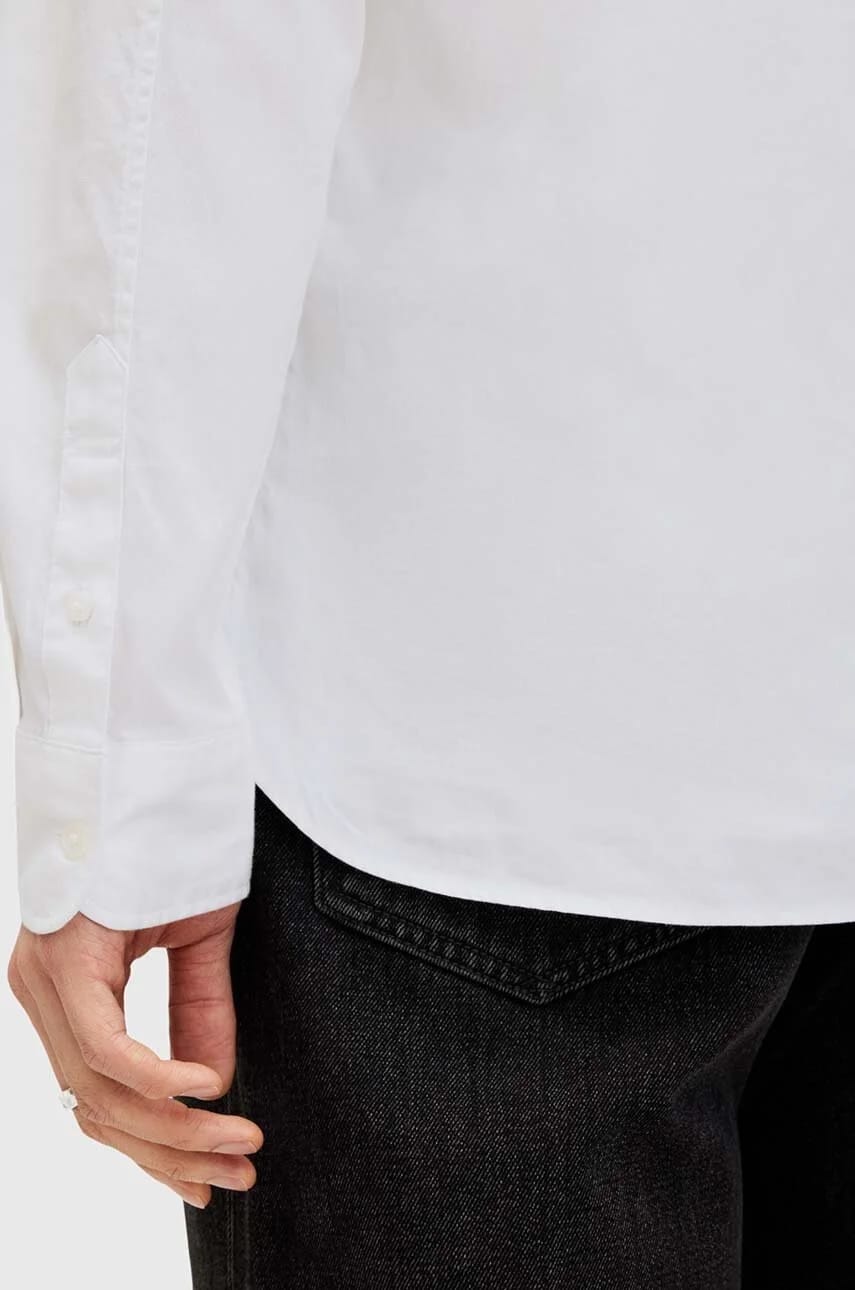 Хлопковая рубашка HAWTHORNE LS SHIRT белая для мужчин - фото 4