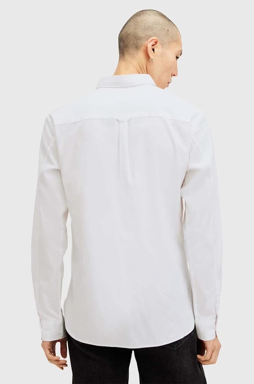 Хлопковая рубашка HAWTHORNE LS SHIRT белая для мужчин - фото 5