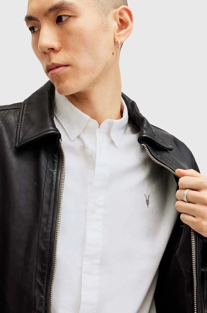 Хлопковая рубашка HAWTHORNE LS SHIRT белая для мужчин - фото 6