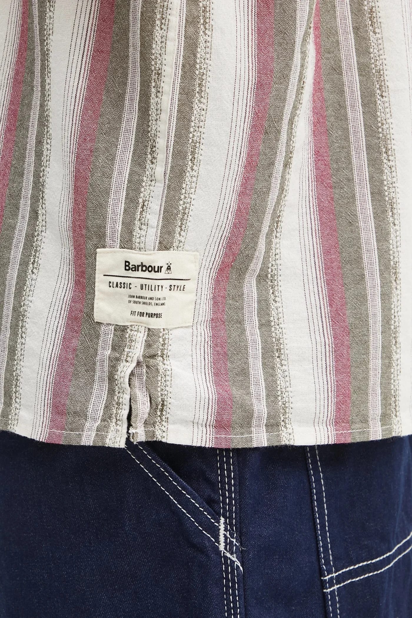 Хлопковая рубашка Barbour Рубашка свободного кроя в полоску Lipton S/S - фото 4