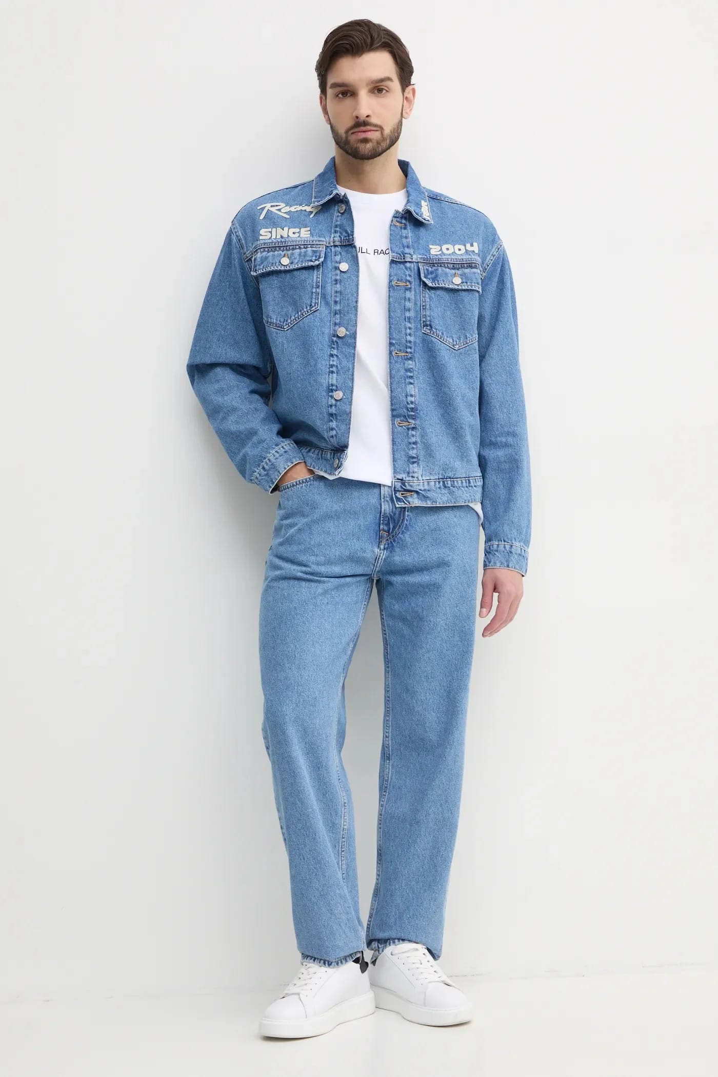 джинсовая куртка PRINTED RACE JACKET - фото 2