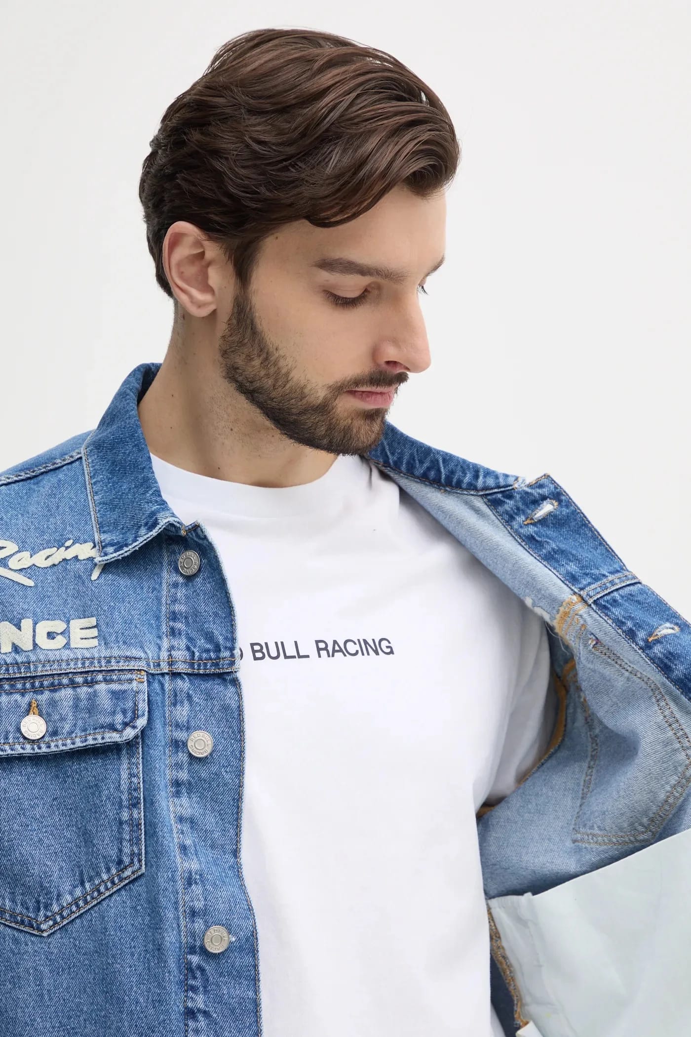 джинсовая куртка PRINTED RACE JACKET - фото 7